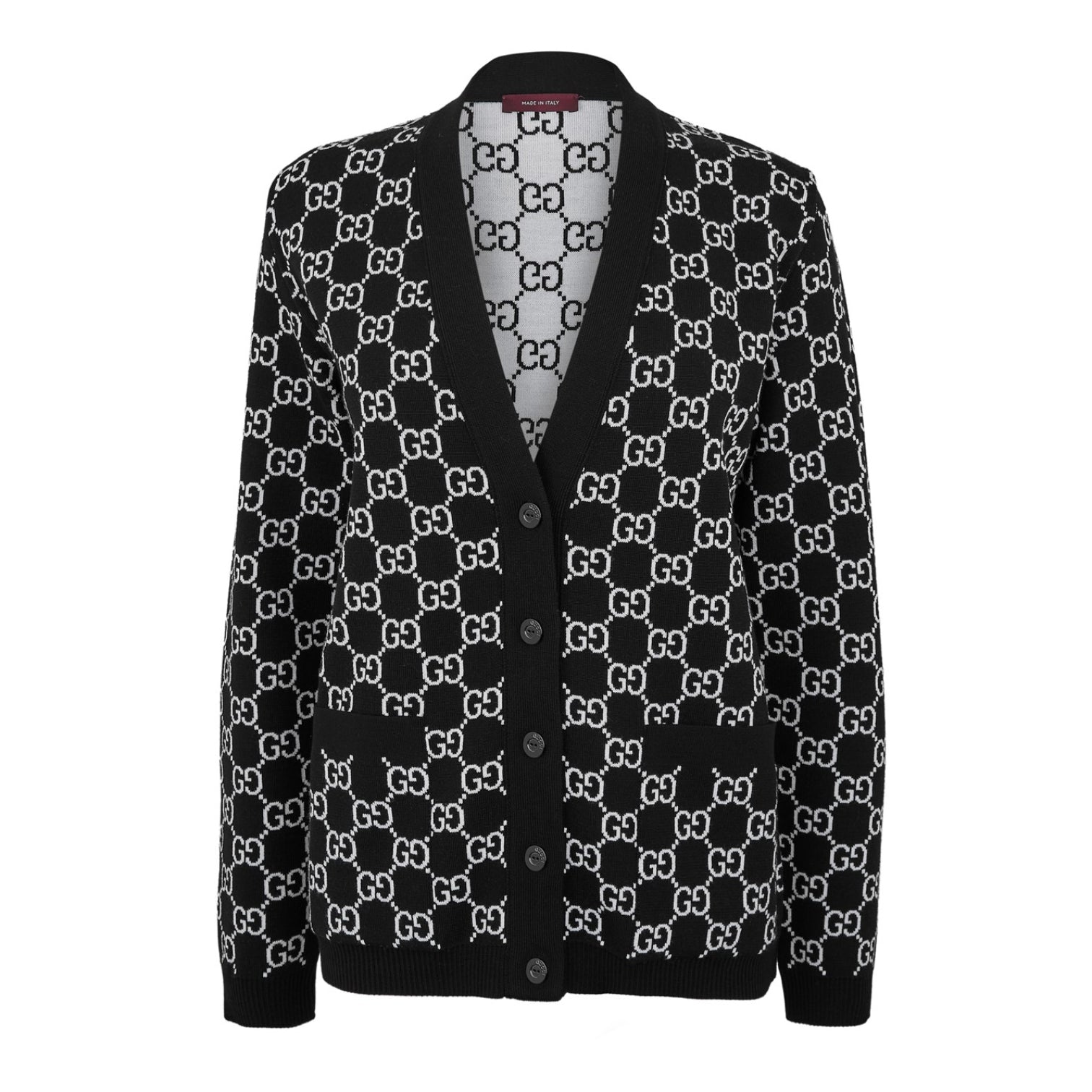 LUXURY HUB GUCCI GG REVERSIBLE JACQUARD CARDIGAN