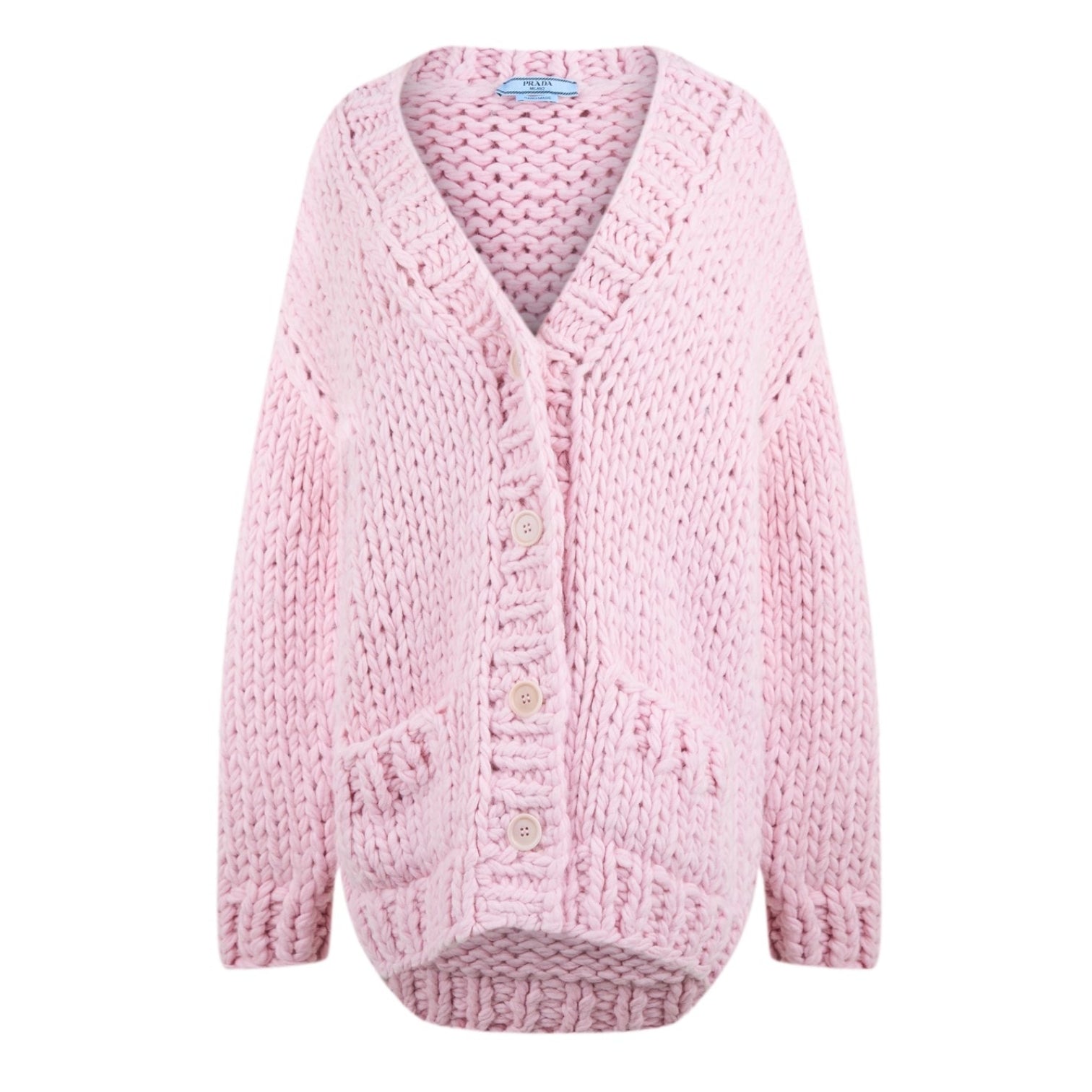 LUXURY HUB PRADA OVERSIZED KNIT CARDIGAN