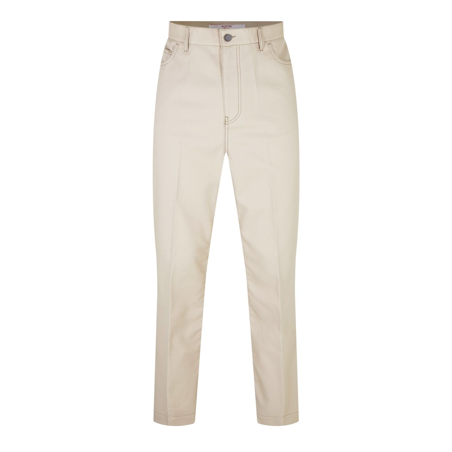 LUXURY HUB VALENTINO COTTON STRAIGHT LEG TROUSERS