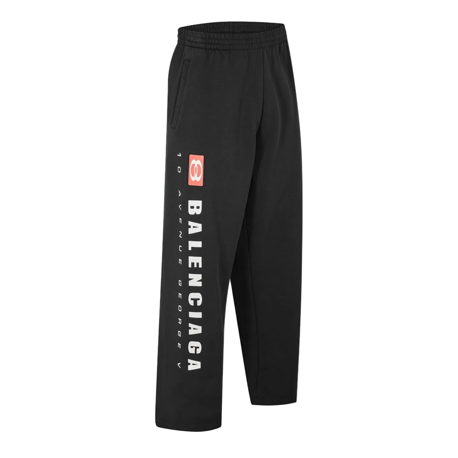 LUXURY HUB BALENCIAGA MEN'S WIDE LEG JERSEY OPEN HEM JOGGERS