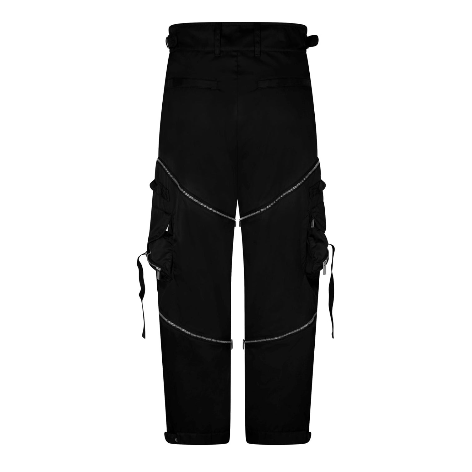 LUXURY HUB OFF WHITE ZIPPED CARGO TROUSERS