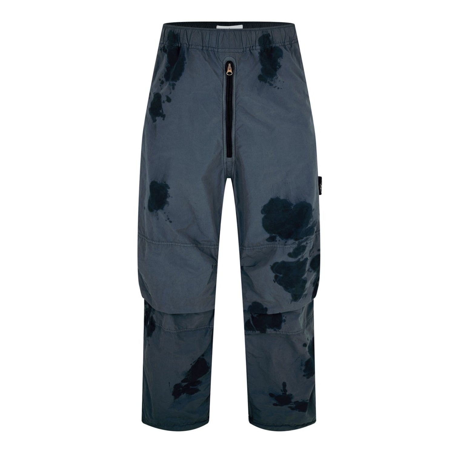 LUXURY HUB STONE ISLAND CAMO COTTON CANVAS TRATTAMENTO TROUSERS HAND PAINTED