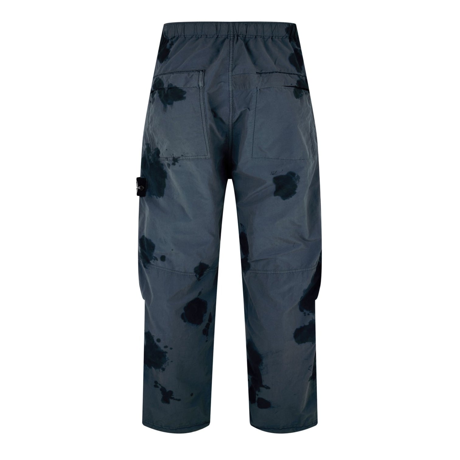 LUXURY HUB STONE ISLAND CAMO COTTON CANVAS TRATTAMENTO TROUSERS HAND PAINTED