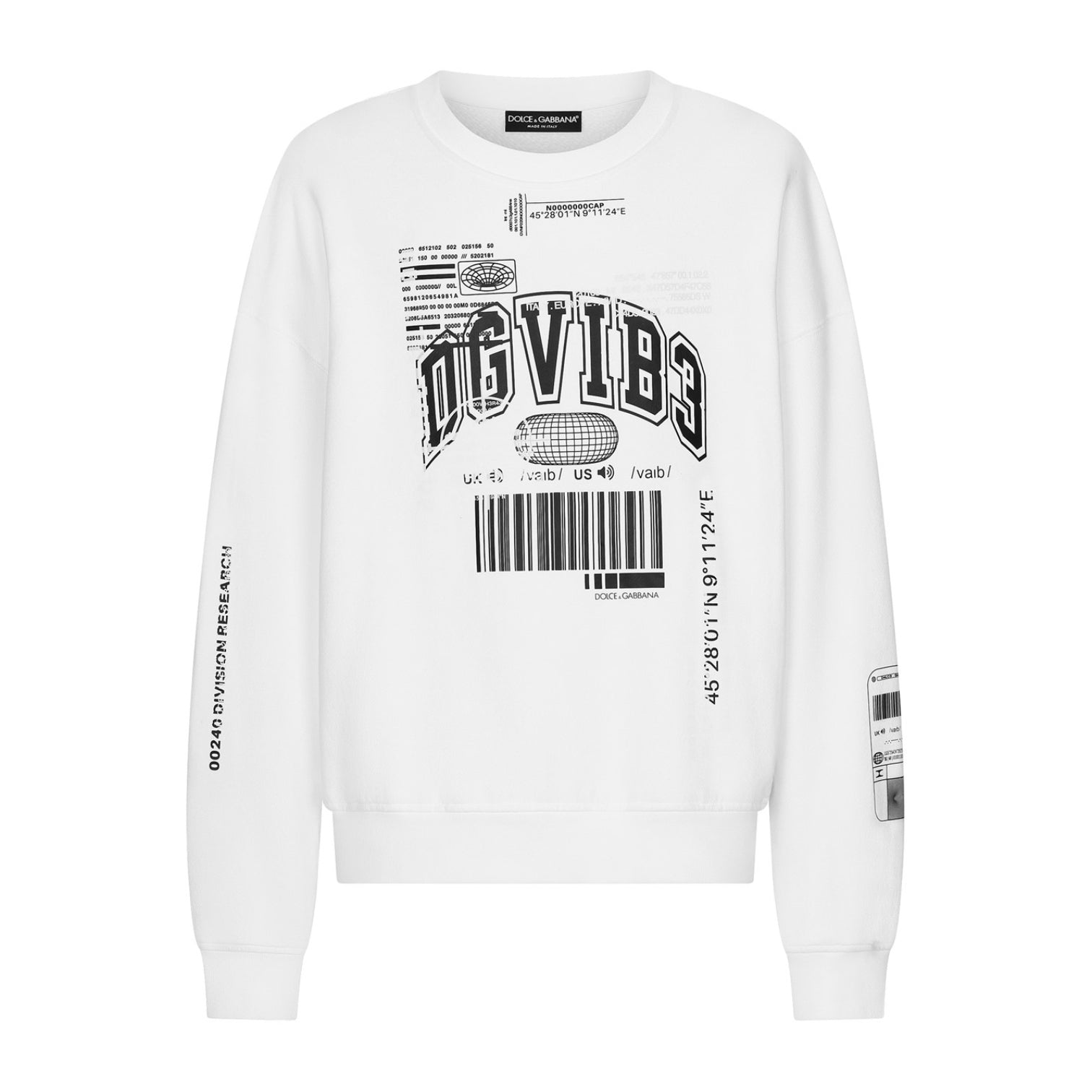 LUXURY HUB DOLCE AND GABBANA DG VIB3 JERSEY SWEATSHIRT