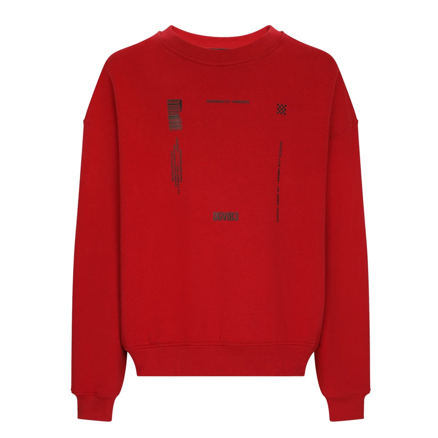 LUXURY HUB DOLCE AND GABBANA DG VIB3 LOGO JERSEY SWEATSHIRT