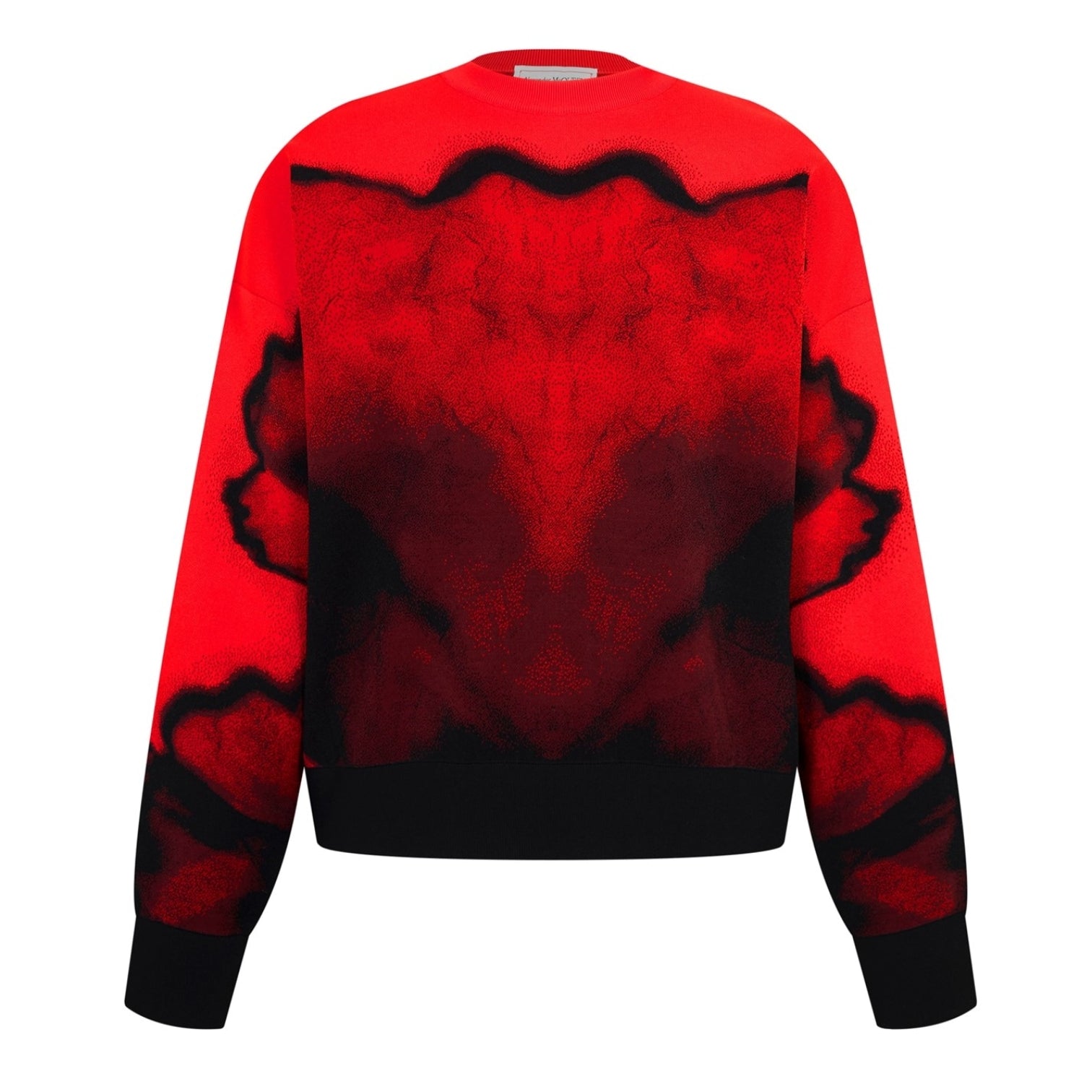 LUXURY HUB ALEXANDER MCQUEEN INK FLOWER SWEATSHIRT