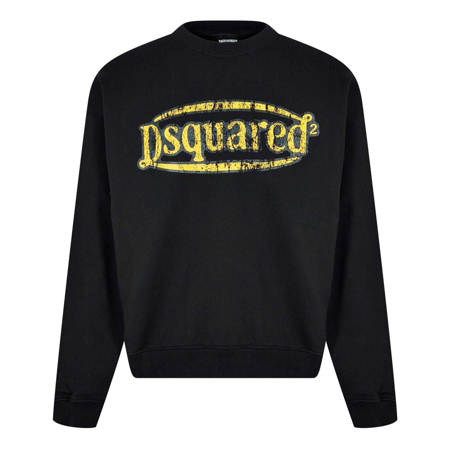 LUXURY HUB DSQUARED2 DISTRESSED LOGO SWEATSHIRT