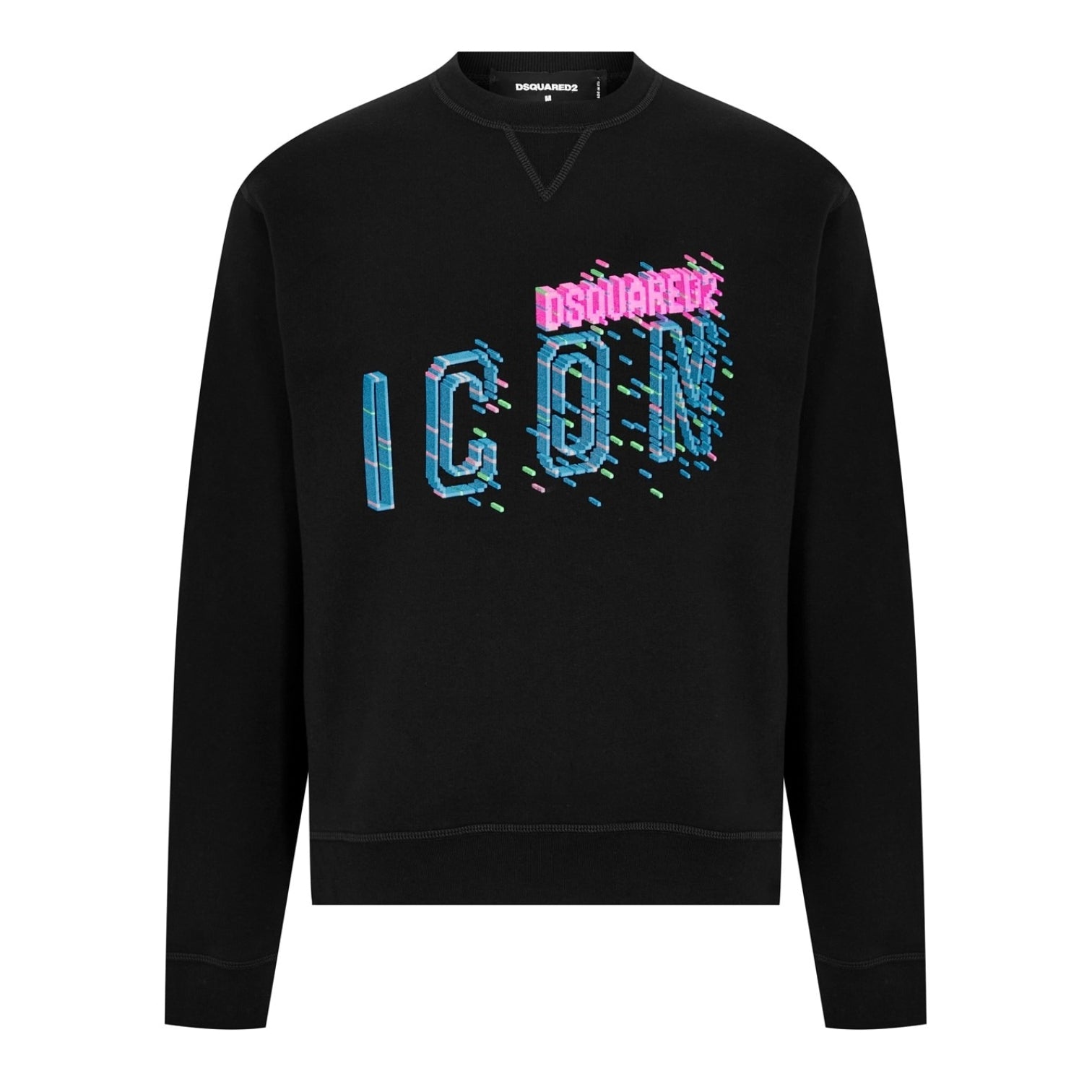 LUXURY HUB DSQUARED2 PIXEL ICON CREW SWEATSHIRT