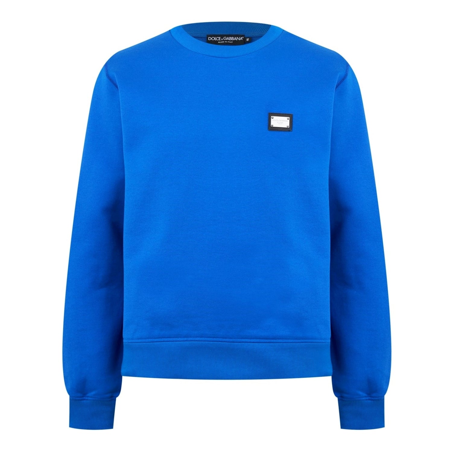 LUXURY HUB DOLCE AND GABBANA LOGO TAG CREW SWEATER