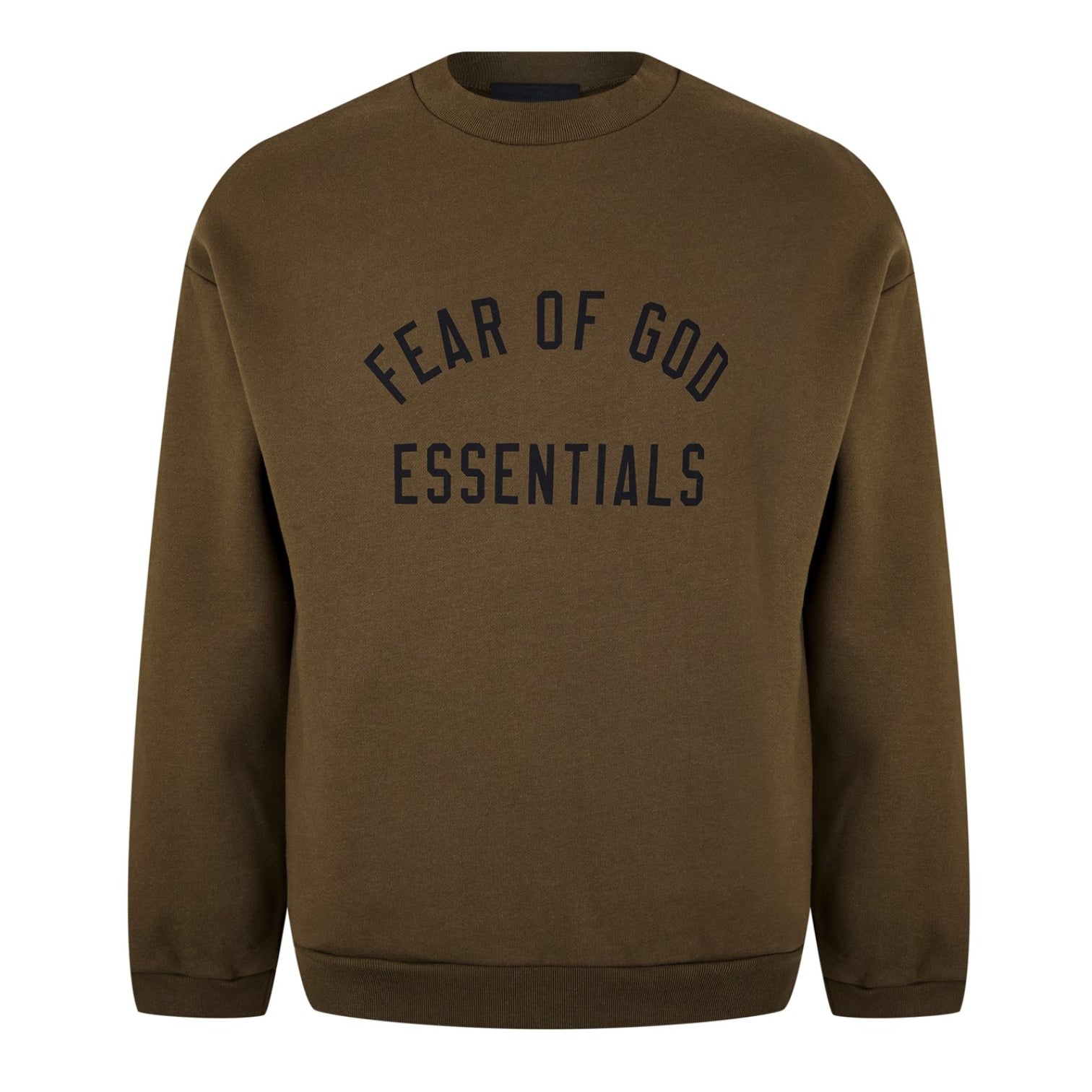 LUXURY HUB FEAR OF GOD ESSENTIALS FLEECE CREW NECK SWEATER