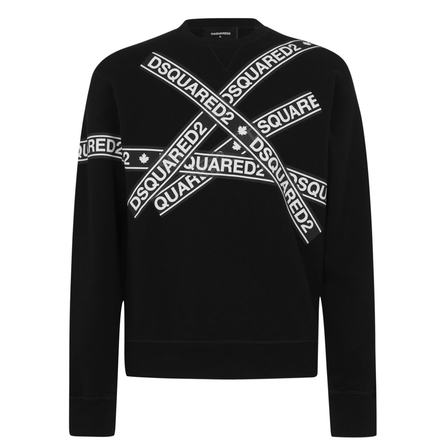 LUXURY HUB DSQUARED2 TAPE CREW SWEATSHIRT