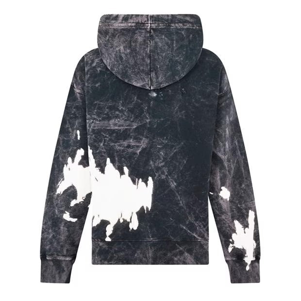 LUXURY HUB  DSQUARED2 REVERSE TIE&DYED SLOUCH HOODIE