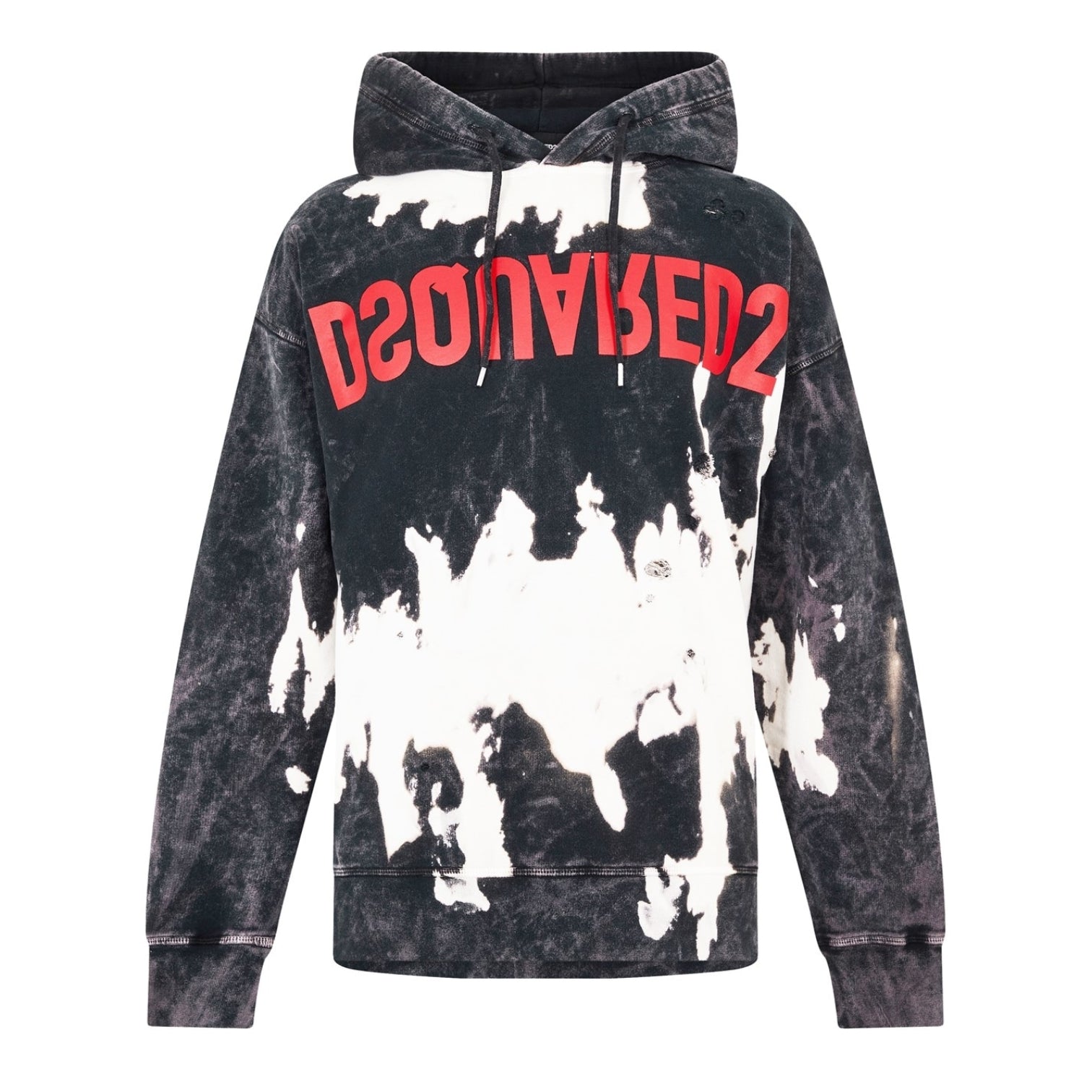 LUXURY HUB  DSQUARED2 REVERSE TIE&DYED SLOUCH HOODIE