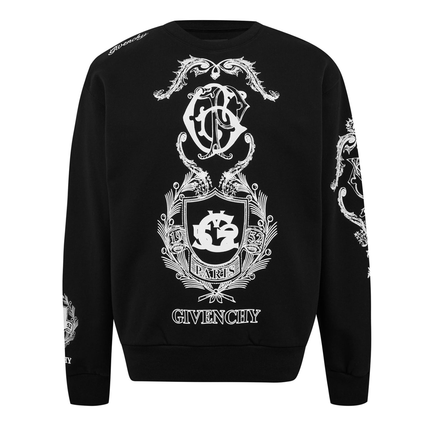 LUXURY HUB GIVENCHY GIV MULTI LOGO CREW