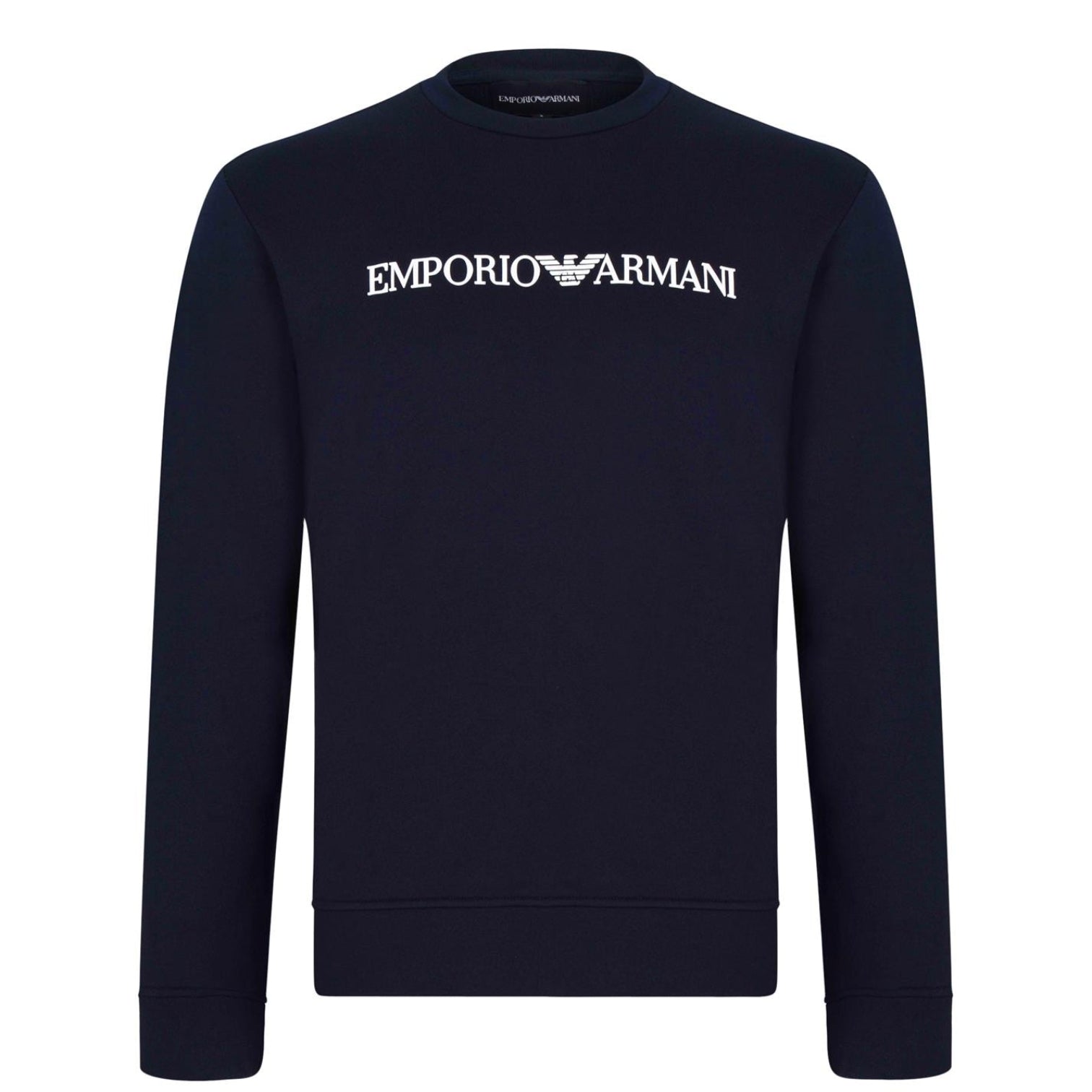 LUXURY HUB EMPORIO ARMANI LOGO FLEECE JUMPER