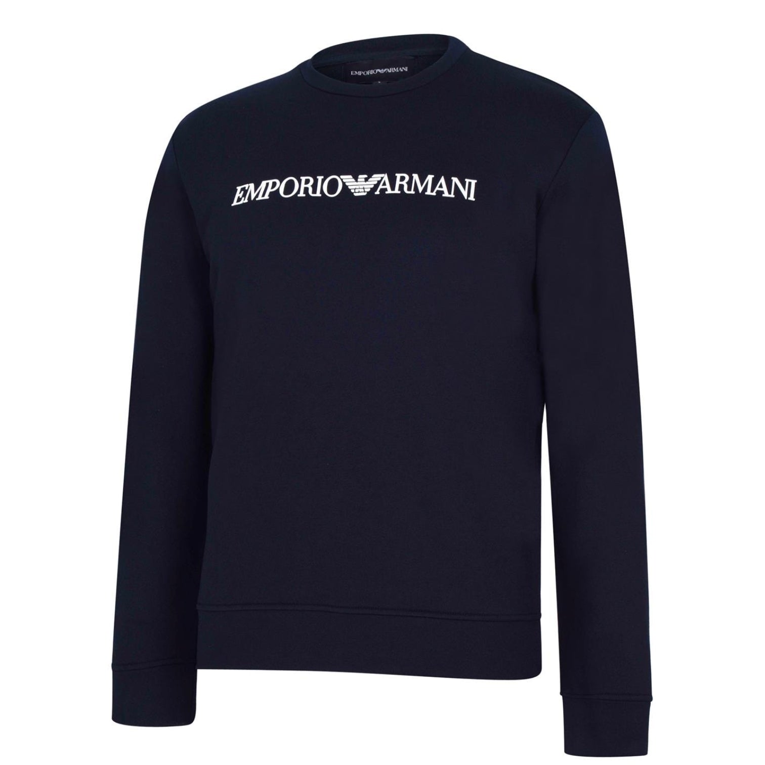 LUXURY HUB EMPORIO ARMANI LOGO FLEECE JUMPER