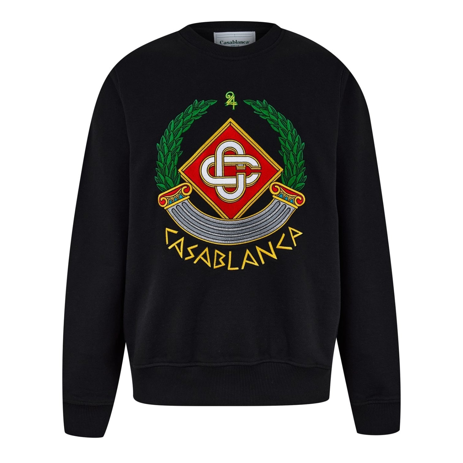 LUXURY HUB CASABLANCA CASA EMB CREST SWEATSHIRT