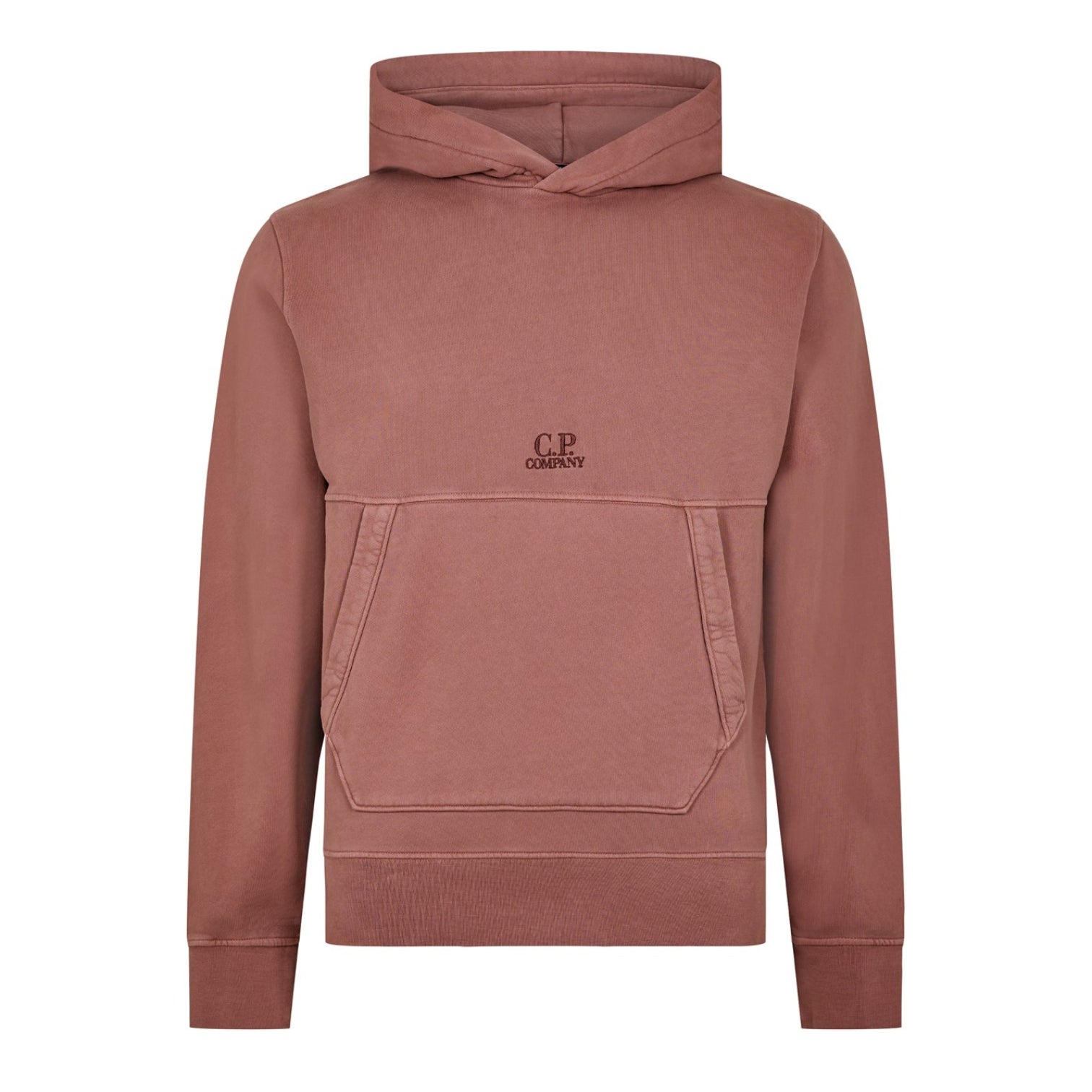 LUXURY HUB CP COMPANY EMBROIDERED LOGO HOODED SWEATSHIRT