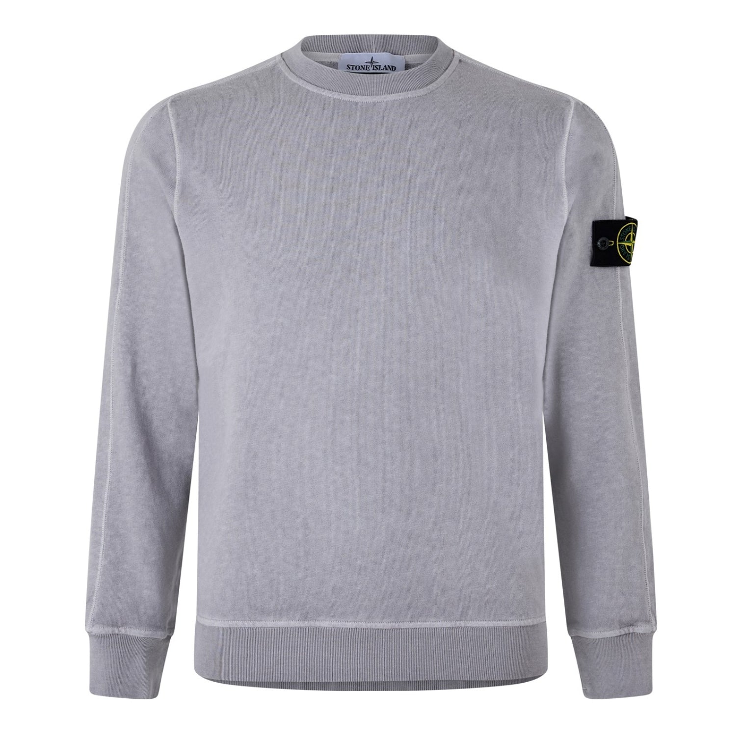 LUXURY HUB STONE ISLAND LOGO BADGE CREW SWEATER