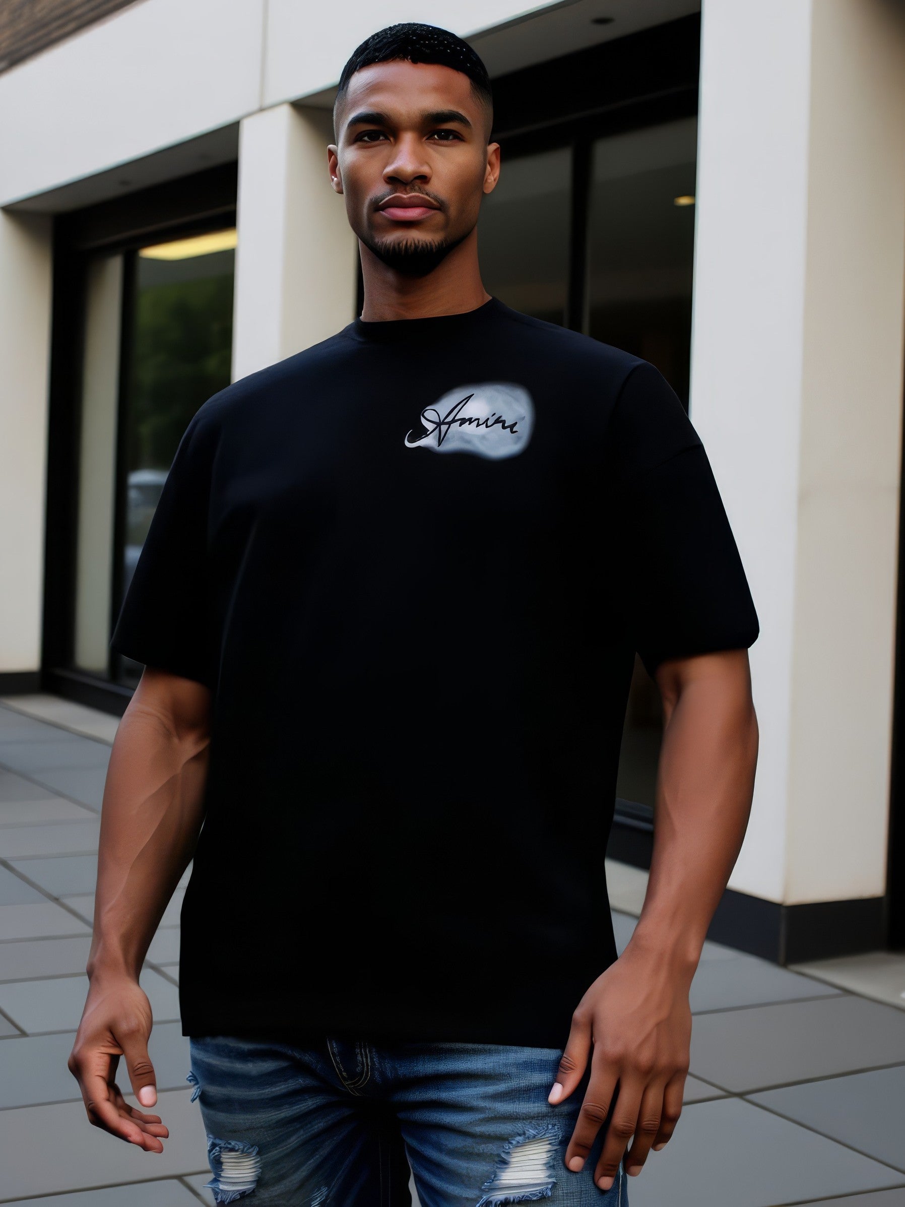 LUXURY HUB AMIRI AIRBRUSH OS TEE