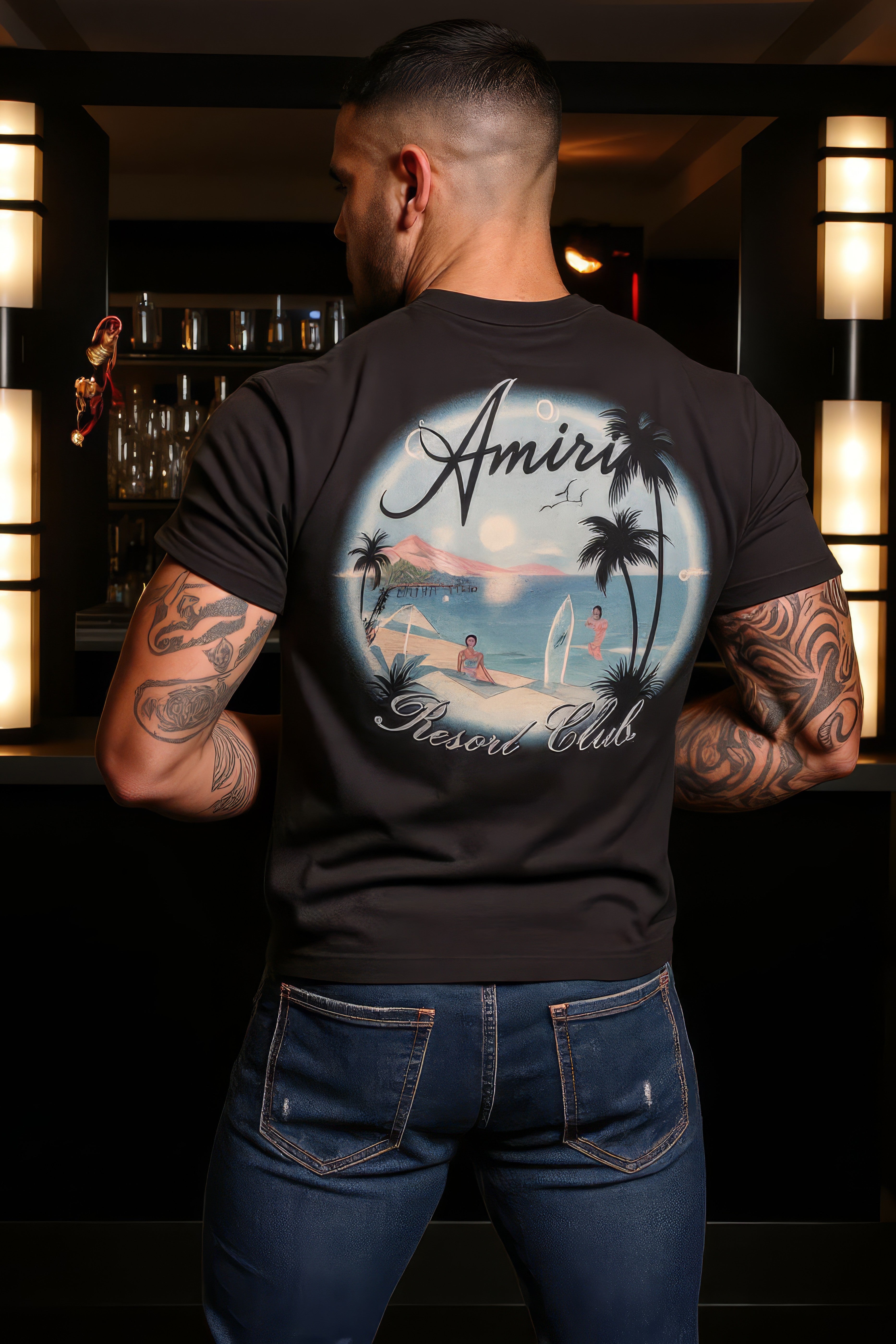 LUXURY HUB AMIRI AIRBRUSH OS TEE