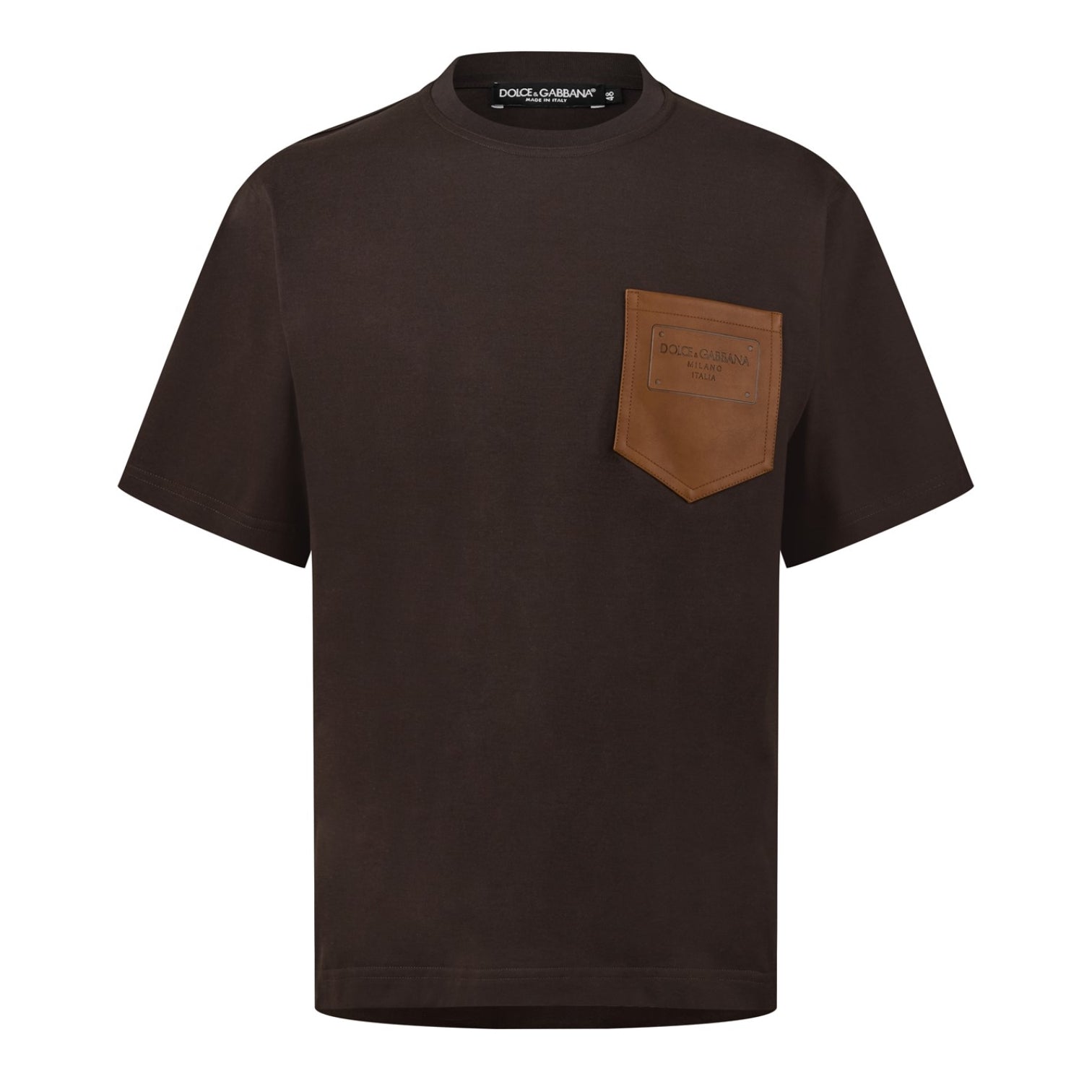 LUXURY HUB DOLCE AND GABBANA DG LTHR PATCH TEE