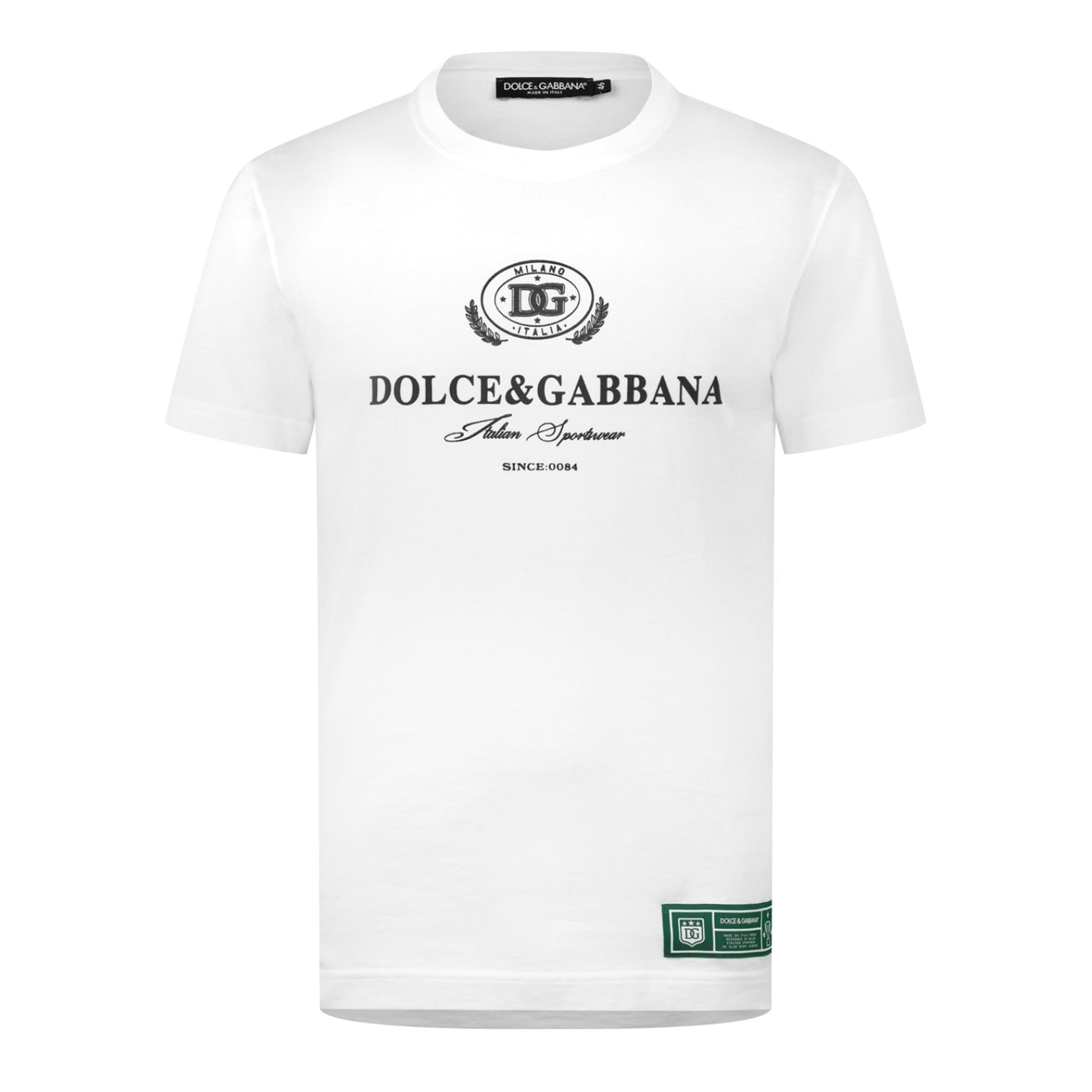 LUXURY HUB DOLCE AND GABBANA DG FLOCK LOGO TEE