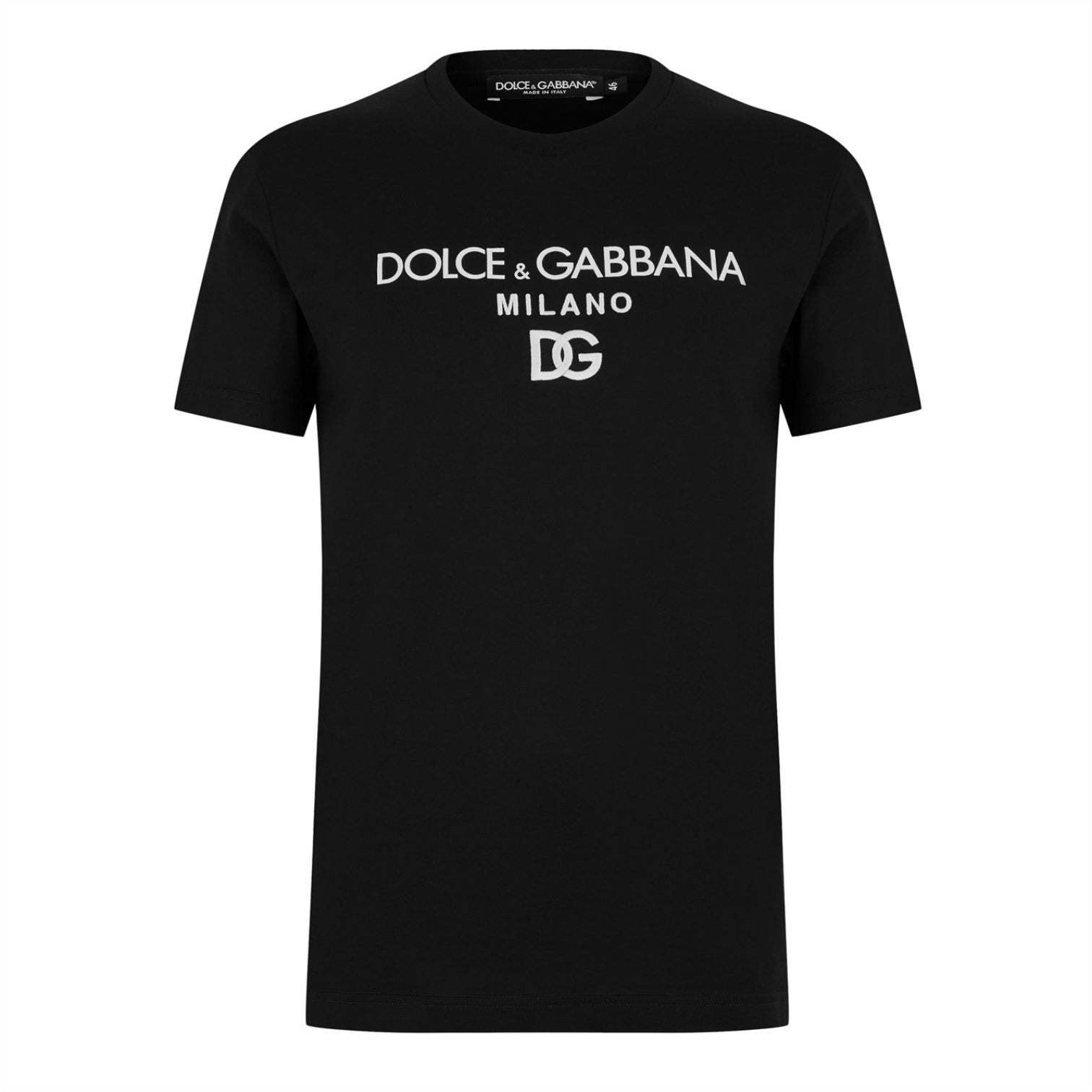 LUXURY HUB DOLCE AND GABBANA LOGO-EMBROIDERED TEE