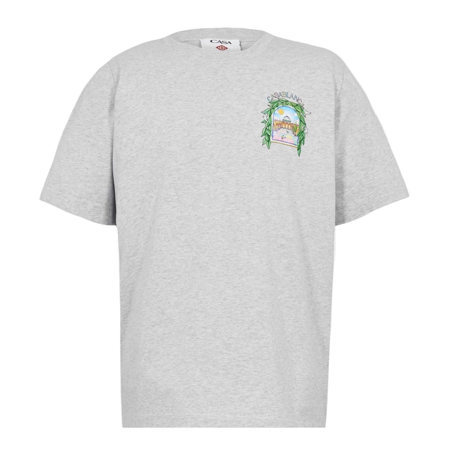 LUXURY HUB CASABLANCA MEN'S GRAPHIC COTTON L'ARCHE TENNIS CLUB TEE