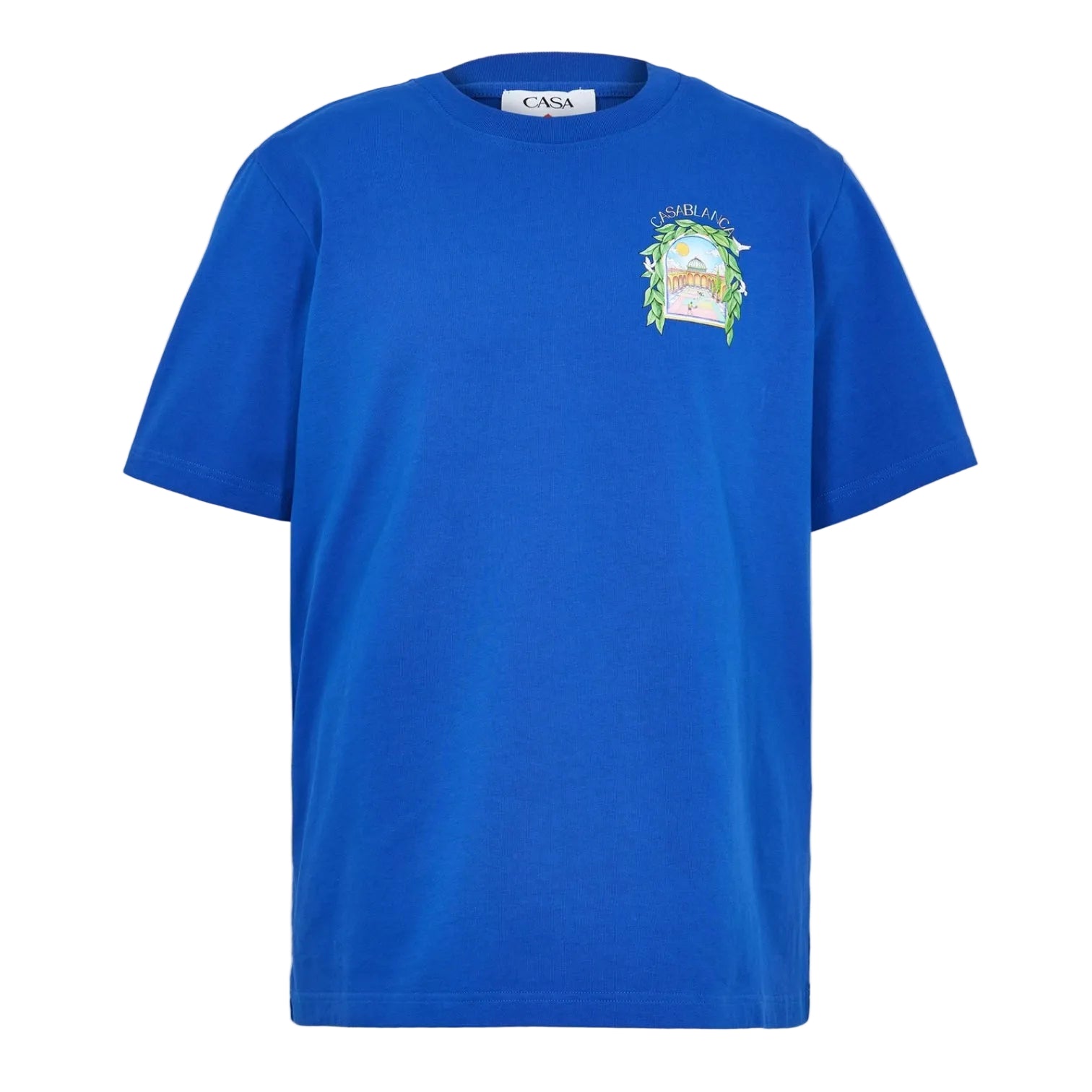 LUXURY HUB CASABLANCA MEN'S GRAPHIC COTTON L'ARCHE TENNIS CLUB TEE