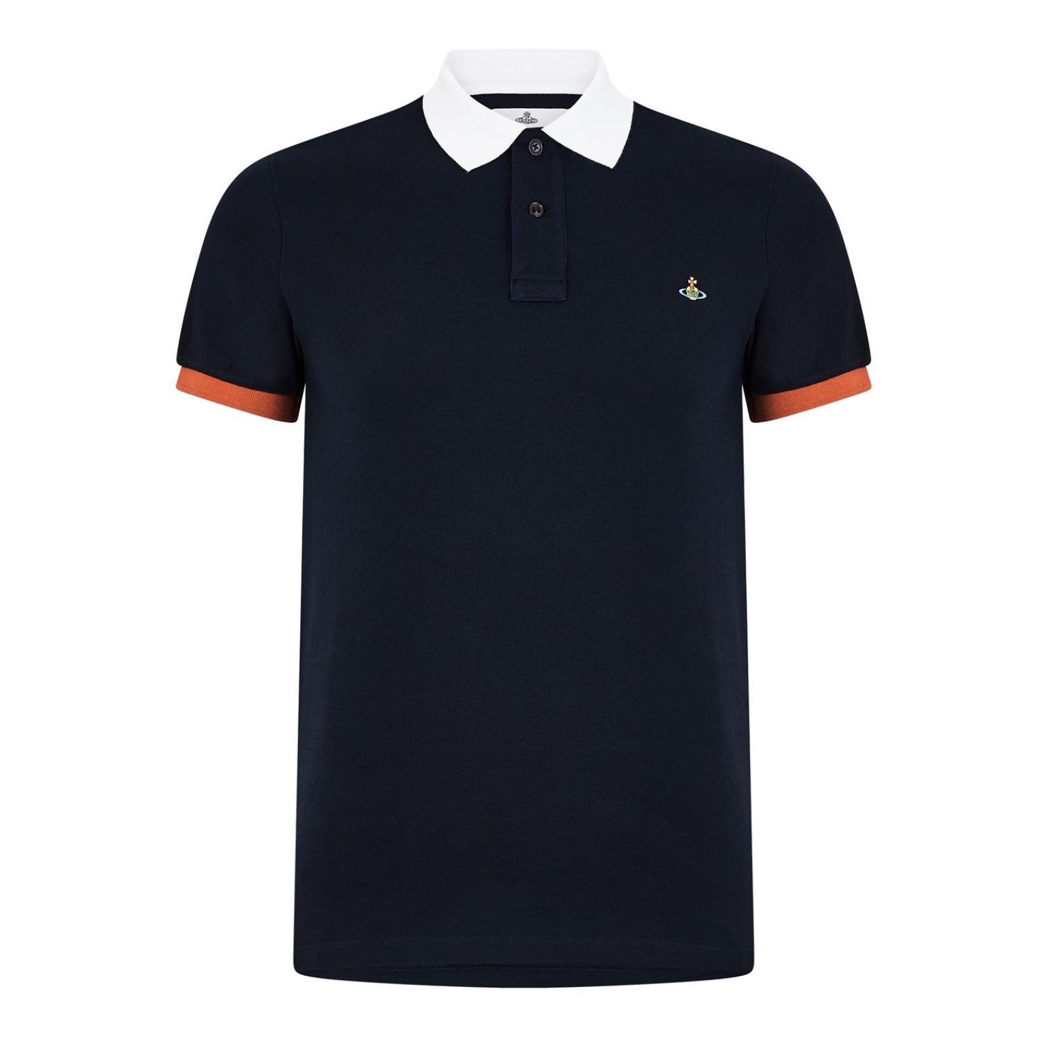 LUXURY HUB VIVIENNE WESTWOOD TIPPED CLASSIC POLO TOP