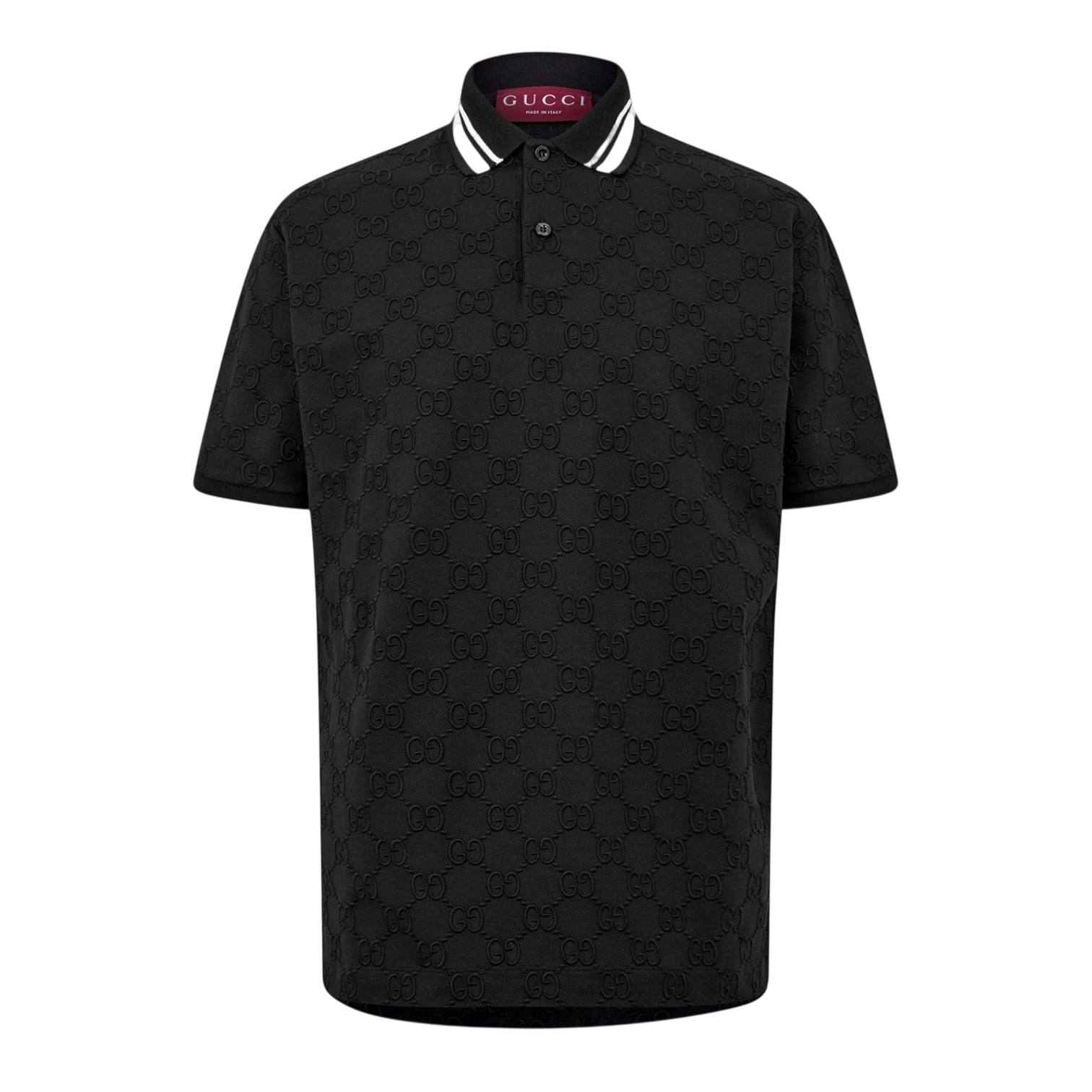 LUXURY HUB GUCCI MEN'S GG COTTON POLO SHIRT