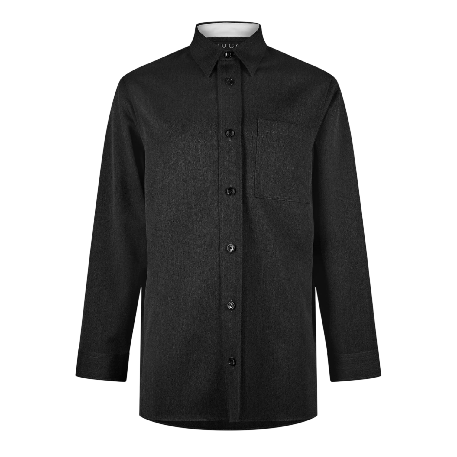 LUXURY HUB GUCCI WOOL SHIRT WITH EMBROIDERY