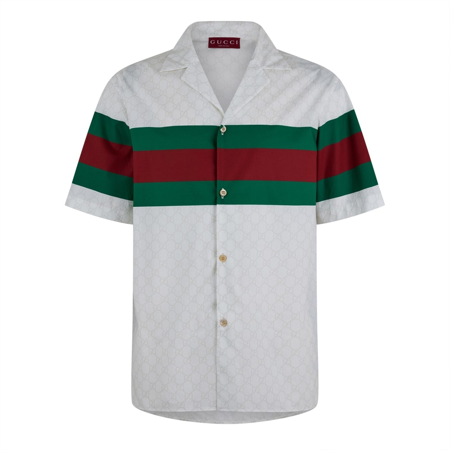 LUXURY HUB GUCCI GG COTTON WEB SHIRT