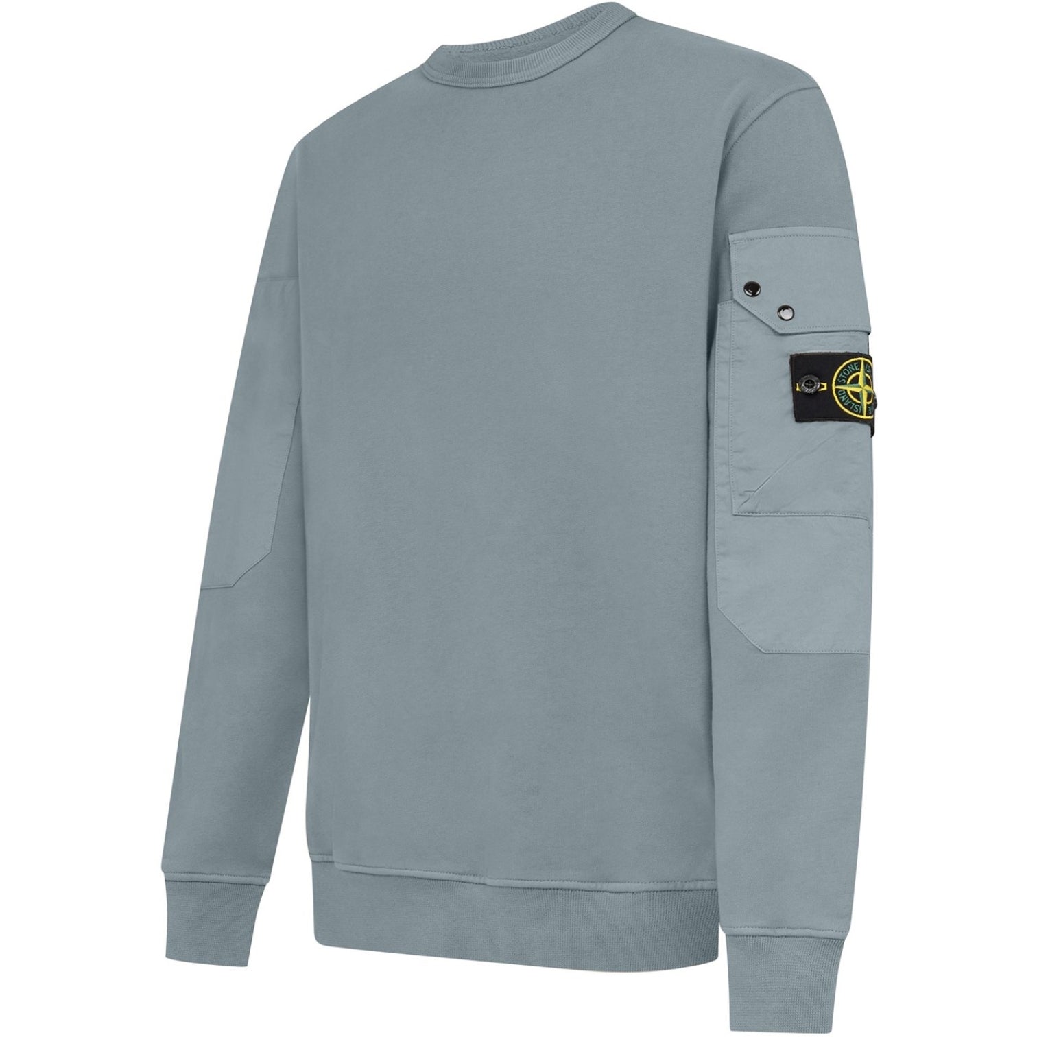 LUXURY HUB STONE ISLAND CREWNECK POCKET SWEATSHIRT