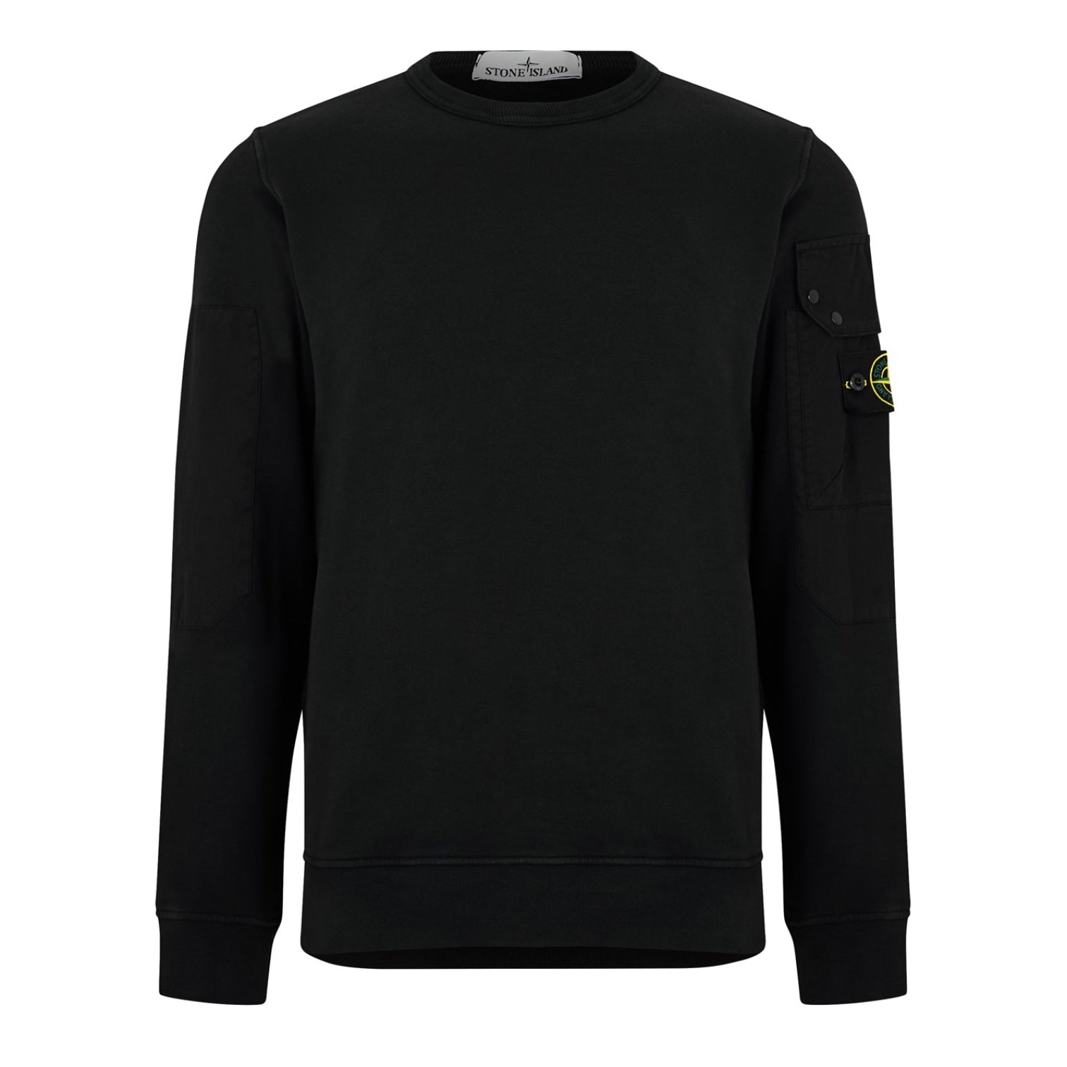 LUXURY HUB STONE ISLAND CREWNECK POCKET SWEATSHIRT