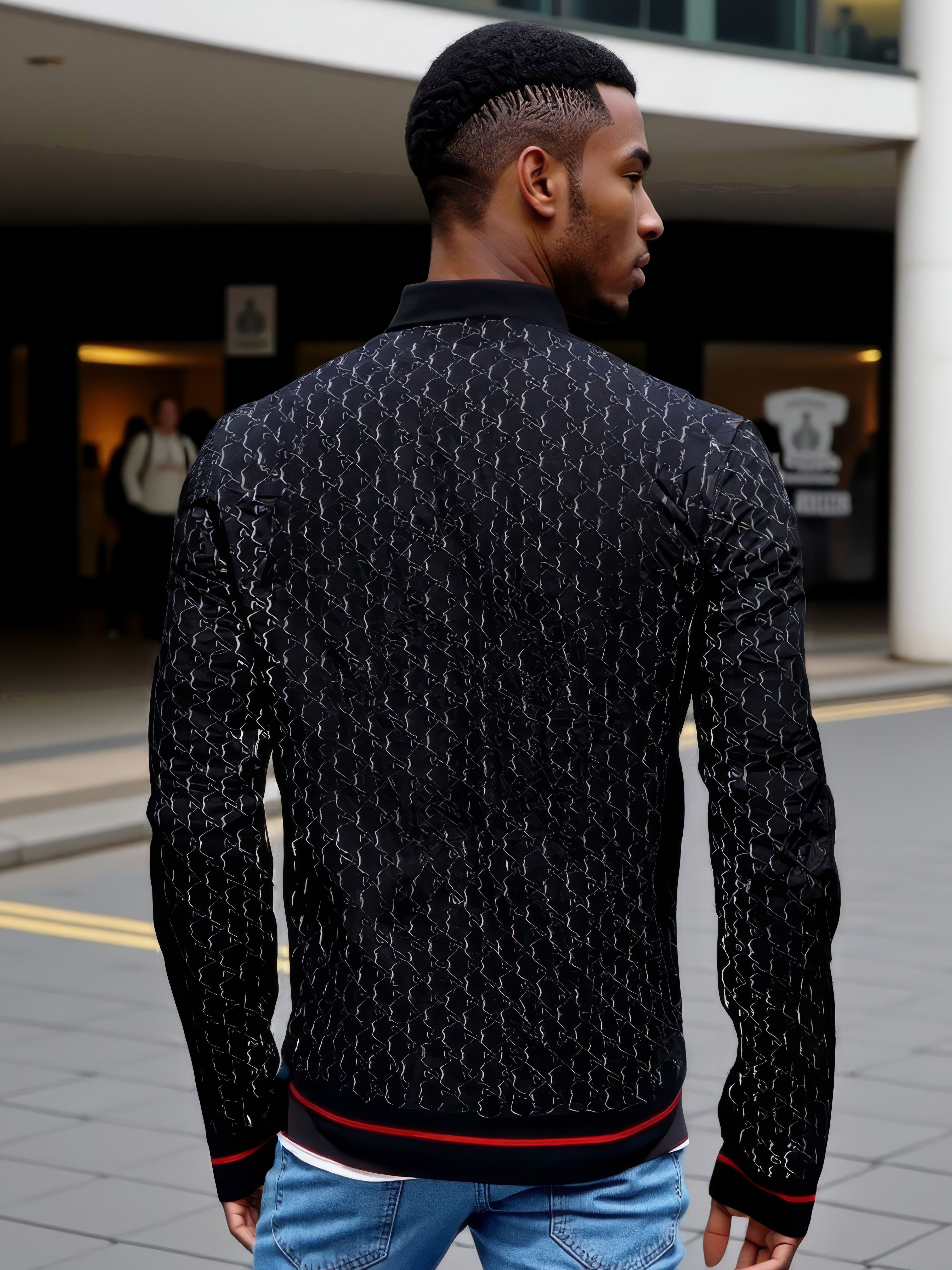 LUXURY HUB GUCCI LONG SLEEVE KNIT POLO SHIRT