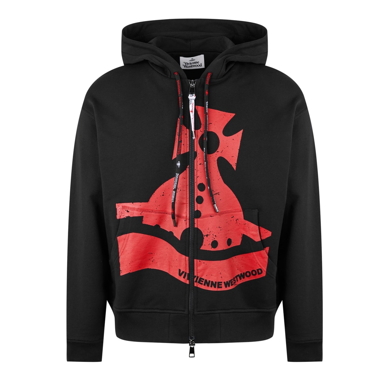 LUXURY HUB VIVIENNE WESTWOOD SUNKEN ORB ZIP HOODIE