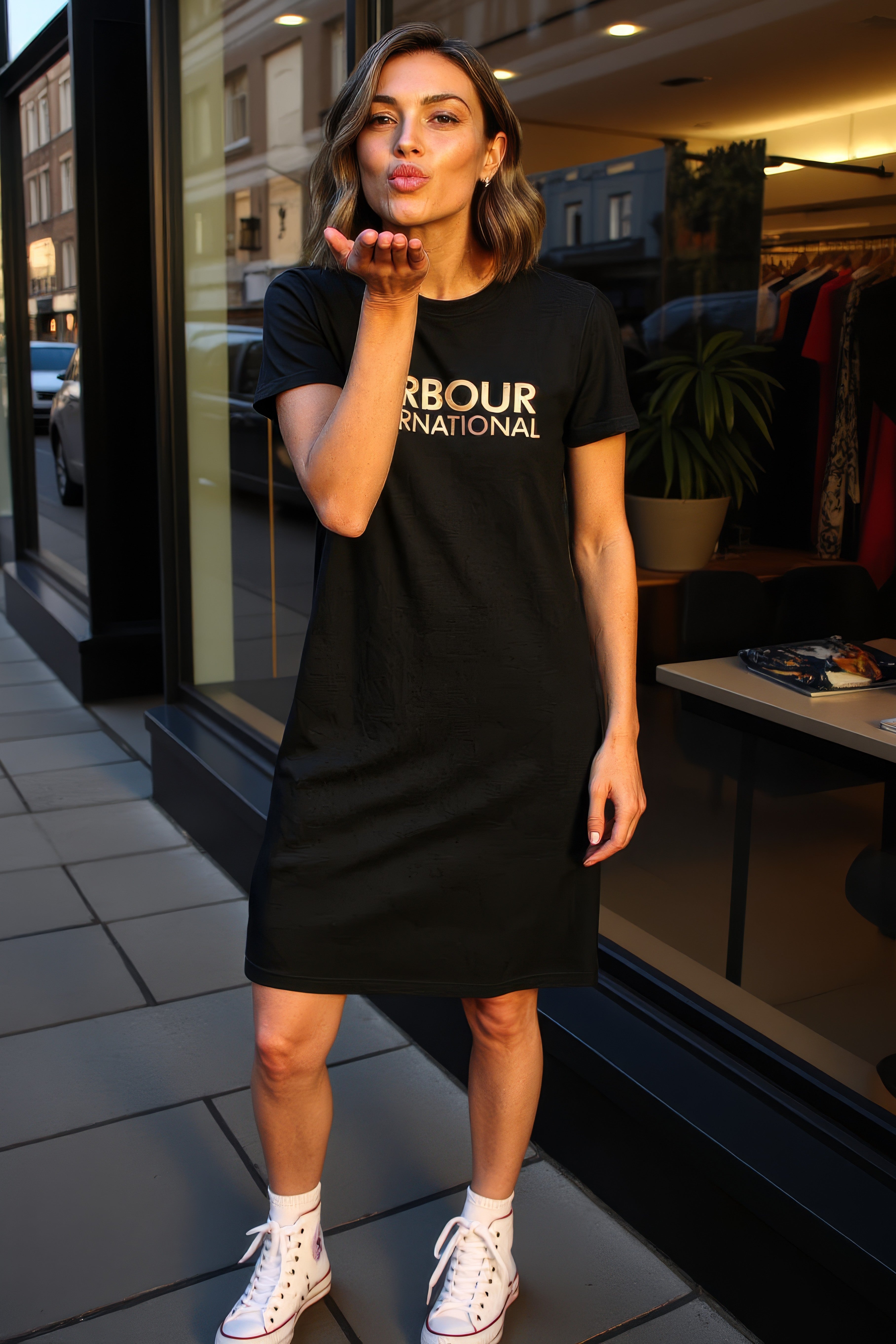 LUXURY HUB BARBOUR INTERNATIONAL CARLA MIDI DRESS
