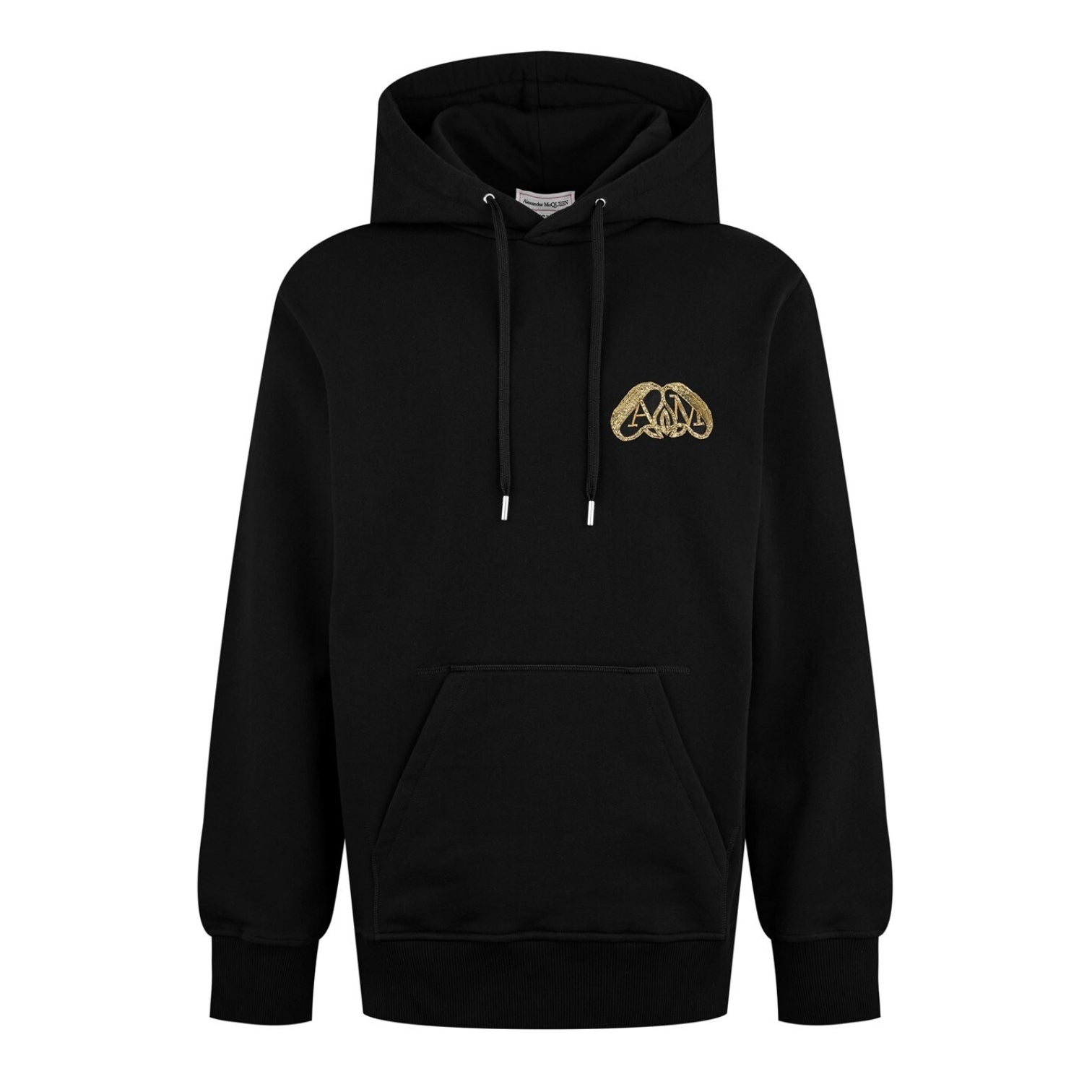 LUXURY HUB ALEXANDER MCQUEEN EMBROIDERED SEAL HOODIE