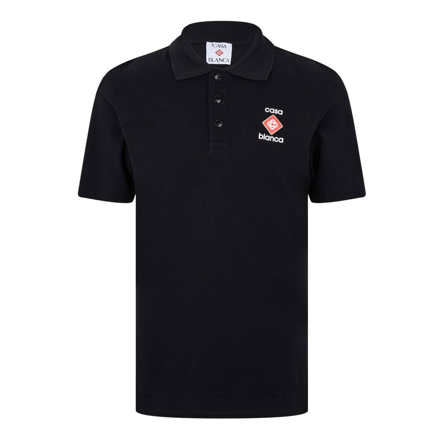 LUXURY HUB CASABLANCA LOGO PIQUÉ POLO SHIRT