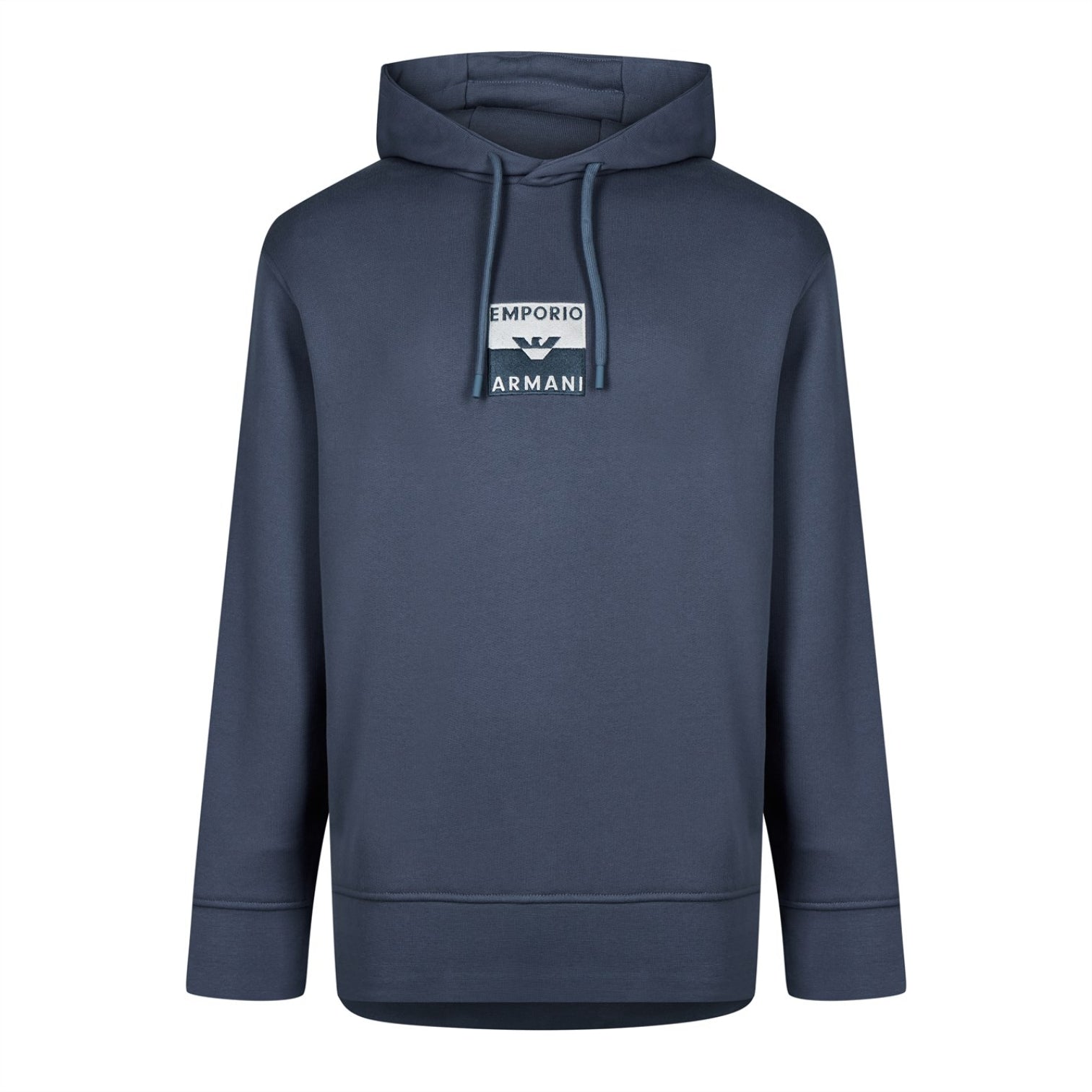 LUXURY HUB EMPORIO ARMANI EMBROIDERED LOGO HOODIE