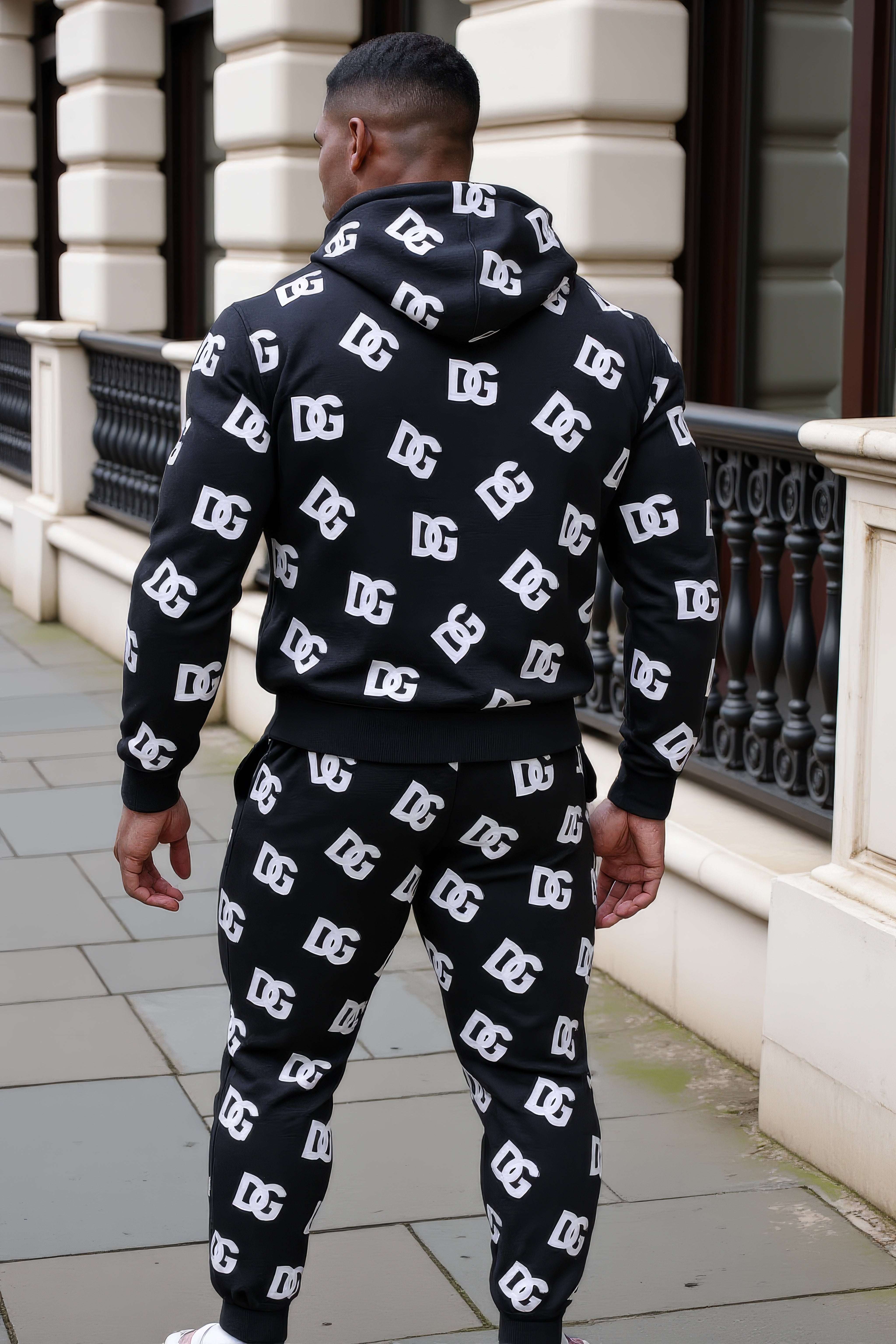 LUXURY HUB DOLCE AND GABBANA ALL OVER LOGO HOODIE