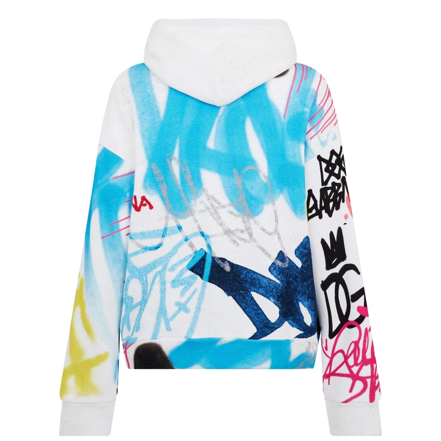 LUXURY HUB DOLCE AND GABBANA SPRAY GRAFFITI LOGO HOODIE