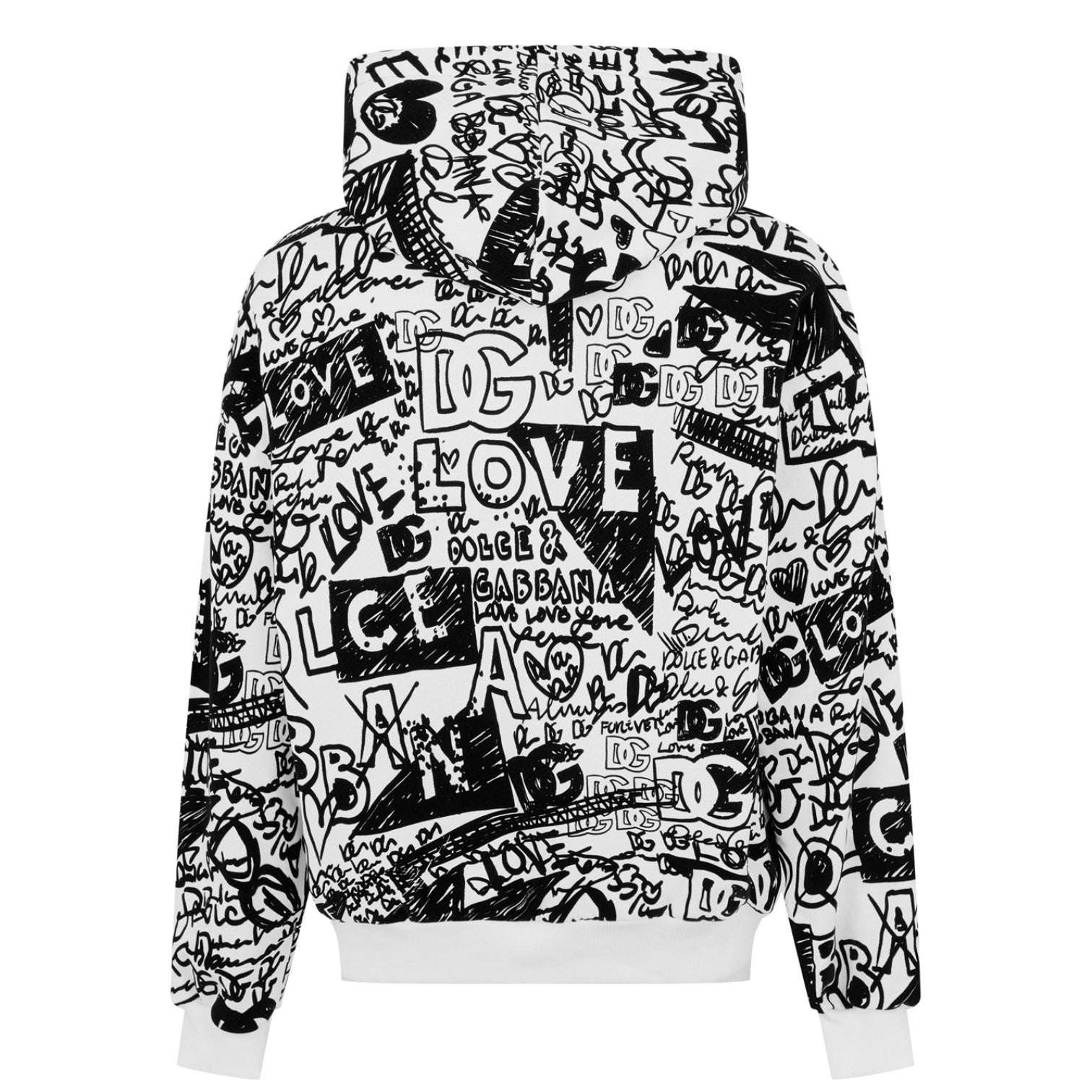 LUXURY HUB DOLCE AND GABBANA LOVE LOGO OTH HOODIE