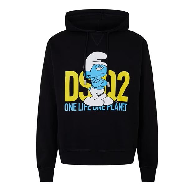 LUXURY HUB DSQUARED2 GROUCH GRAPHIC HOODIE
