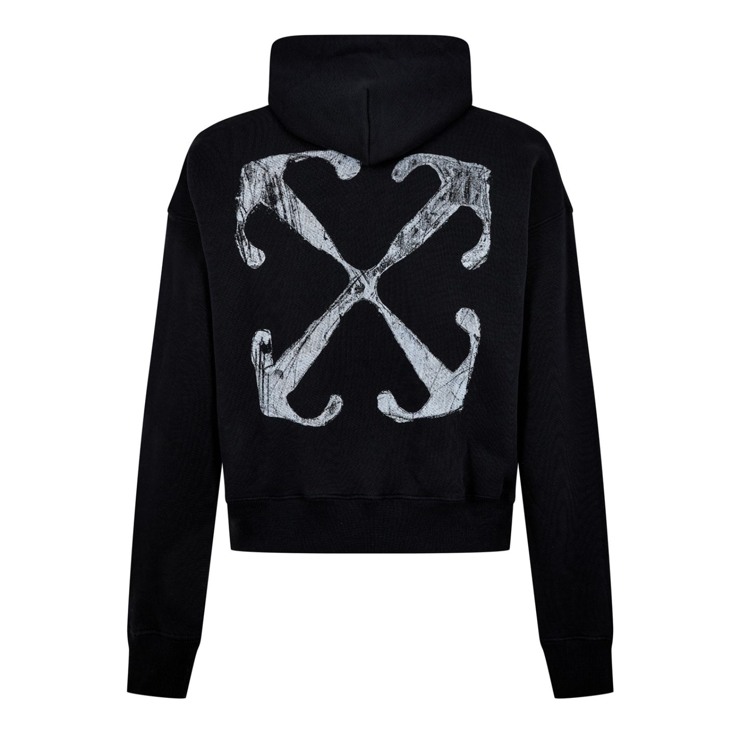 LUXURY HUB OFF WHITE SCRATCH ARROW HOODIE