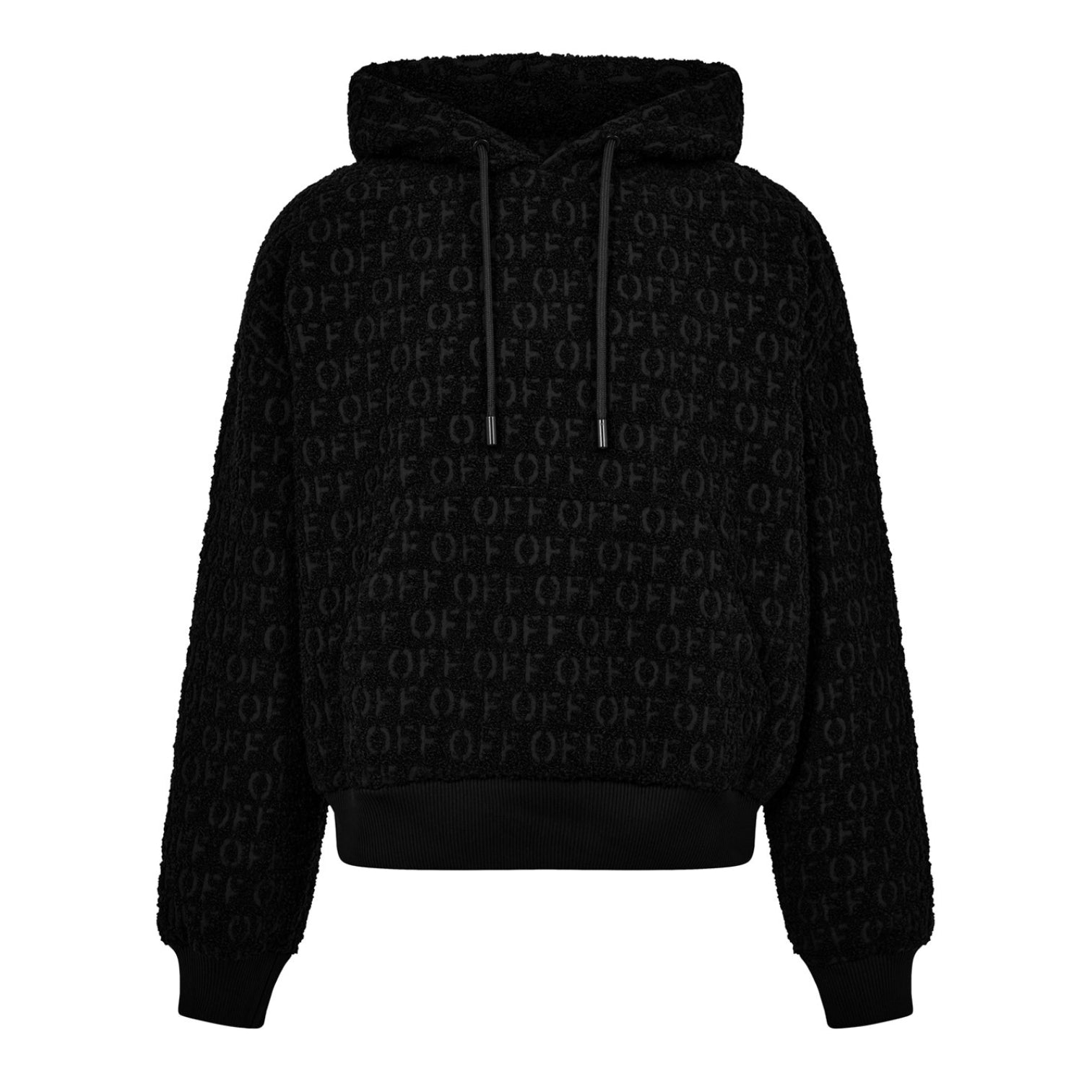 LUXURY HUB OFF WHITE BOUCLÉ HOODIE