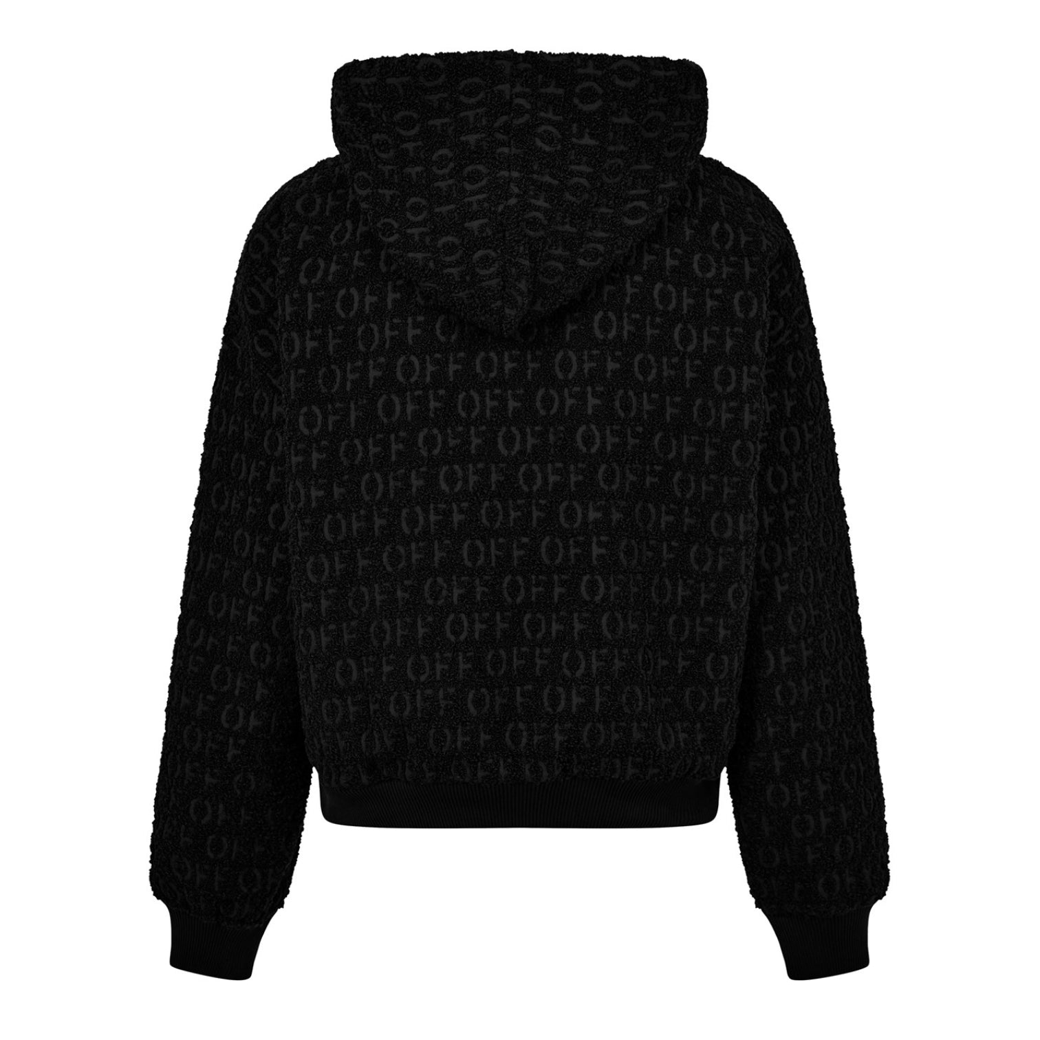 LUXURY HUB OFF WHITE BOUCLÉ HOODIE