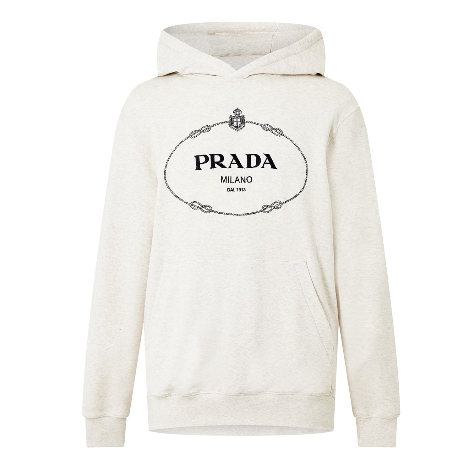 LUXURY HUB  PRADA OVERSIZED LOGO HOODIE